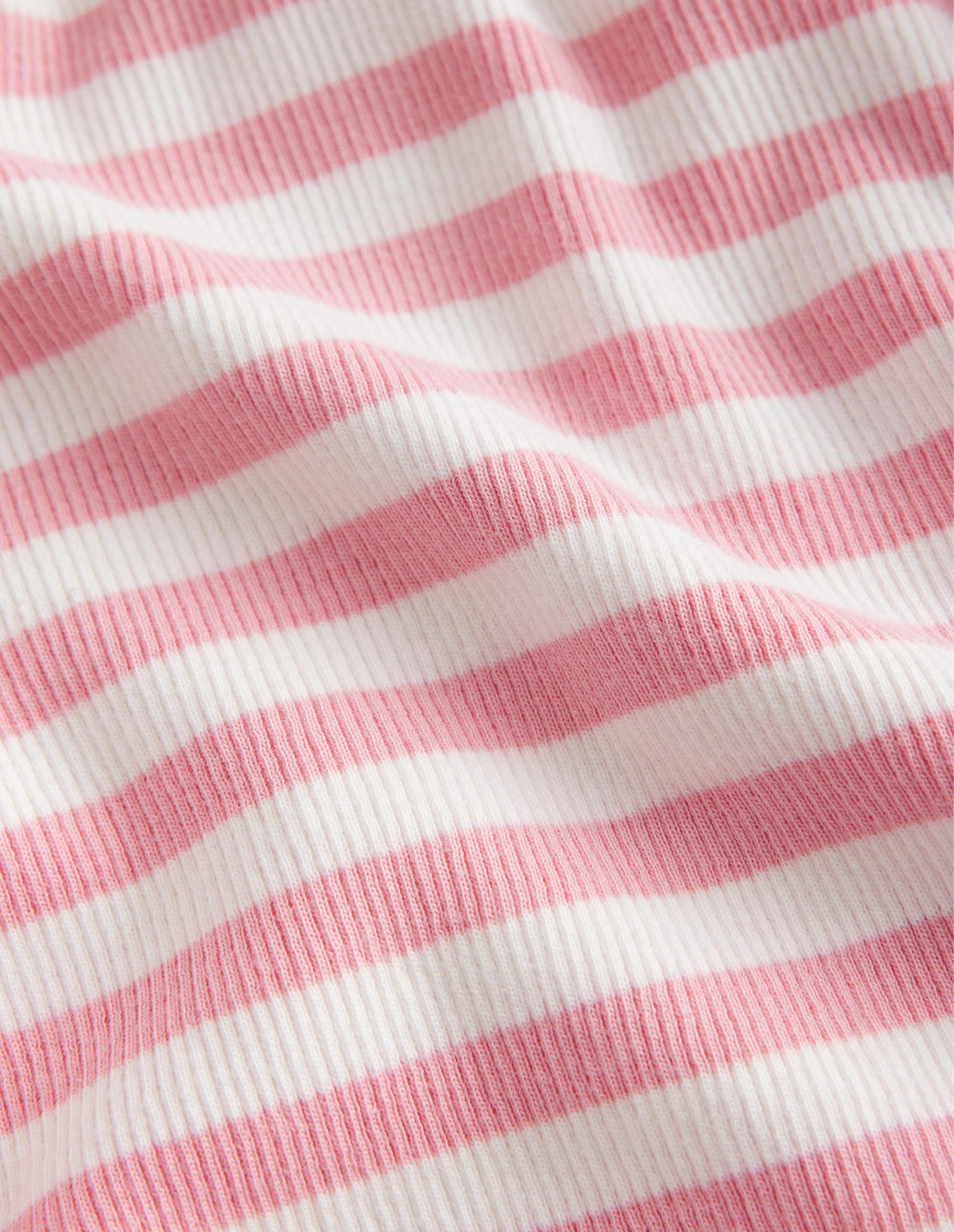 Ribbed Long Sleeve T-Shirt-Ballet Pink/Ivory-3