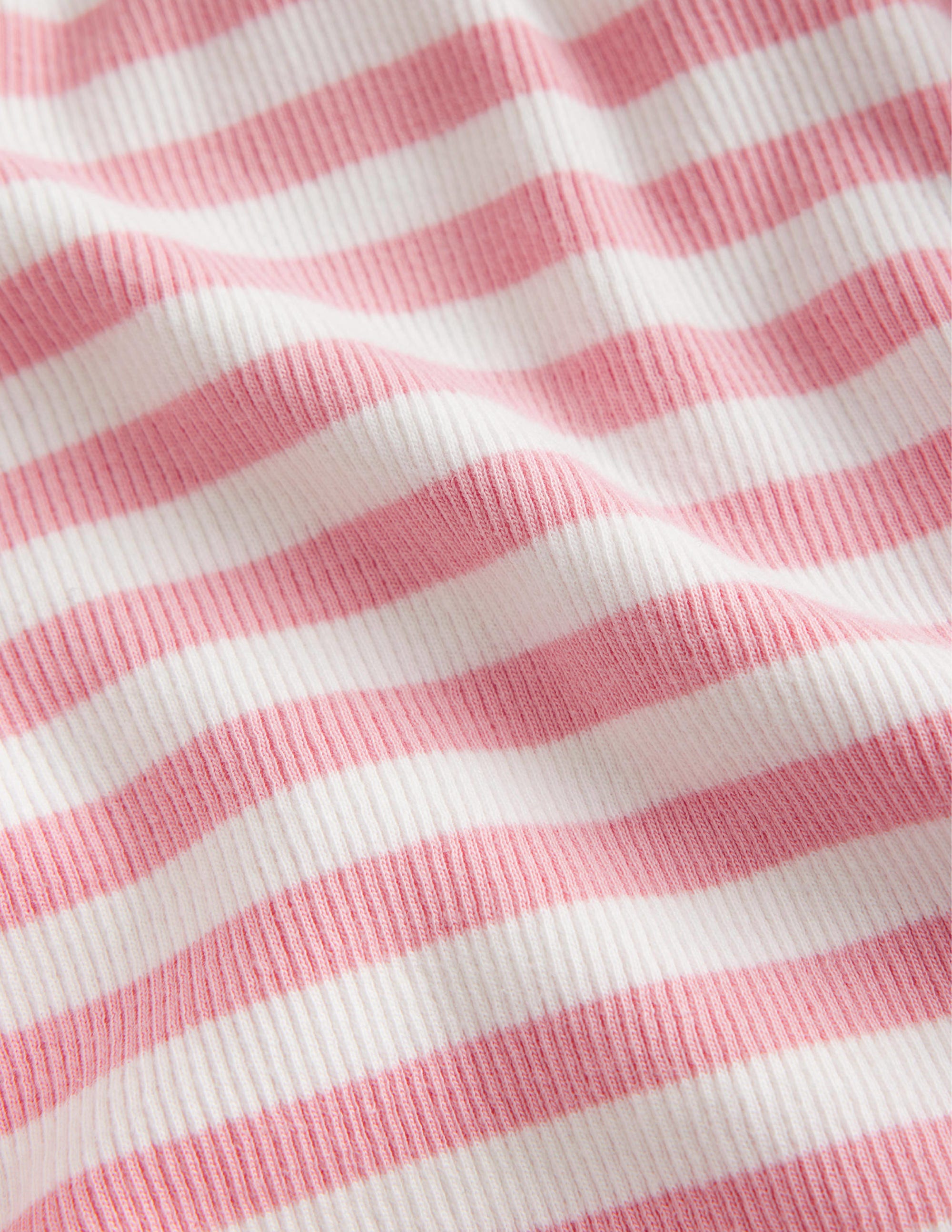 Ribbed Long Sleeve T-Shirt-Ballet Pink/Ivory - Image 3