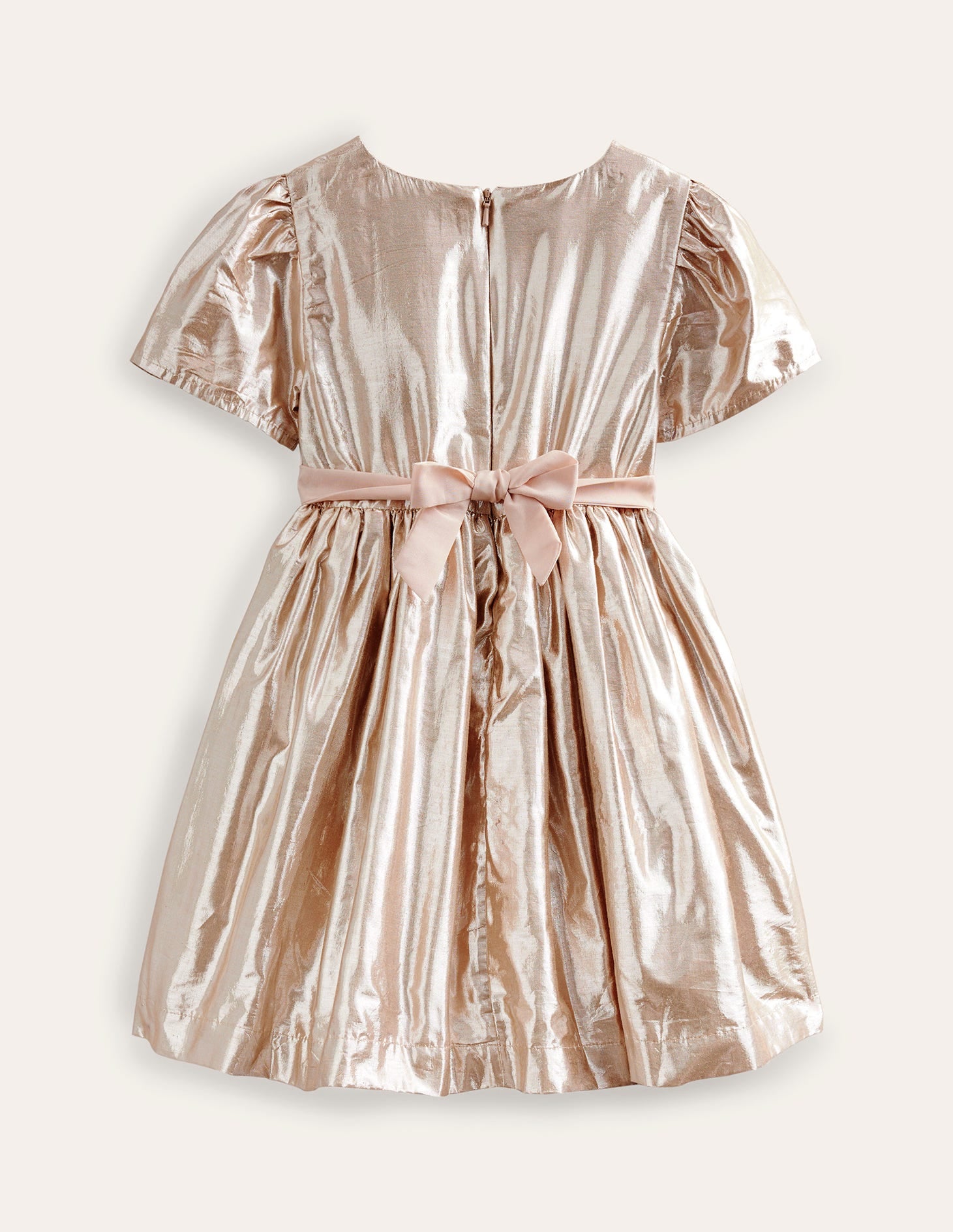 Metallic Party Dress-Gold Metallic-2