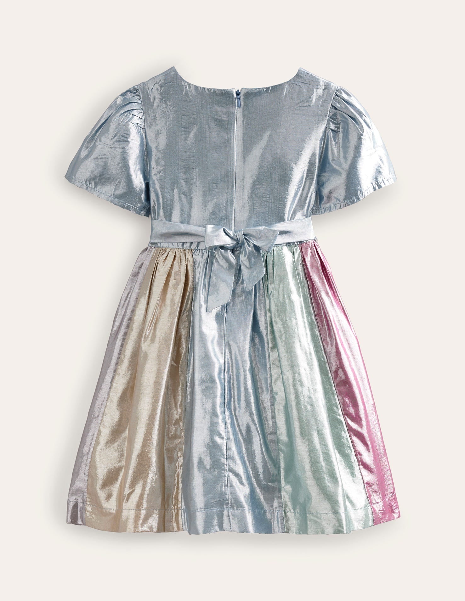 Metallic Party Dress-Multi-2