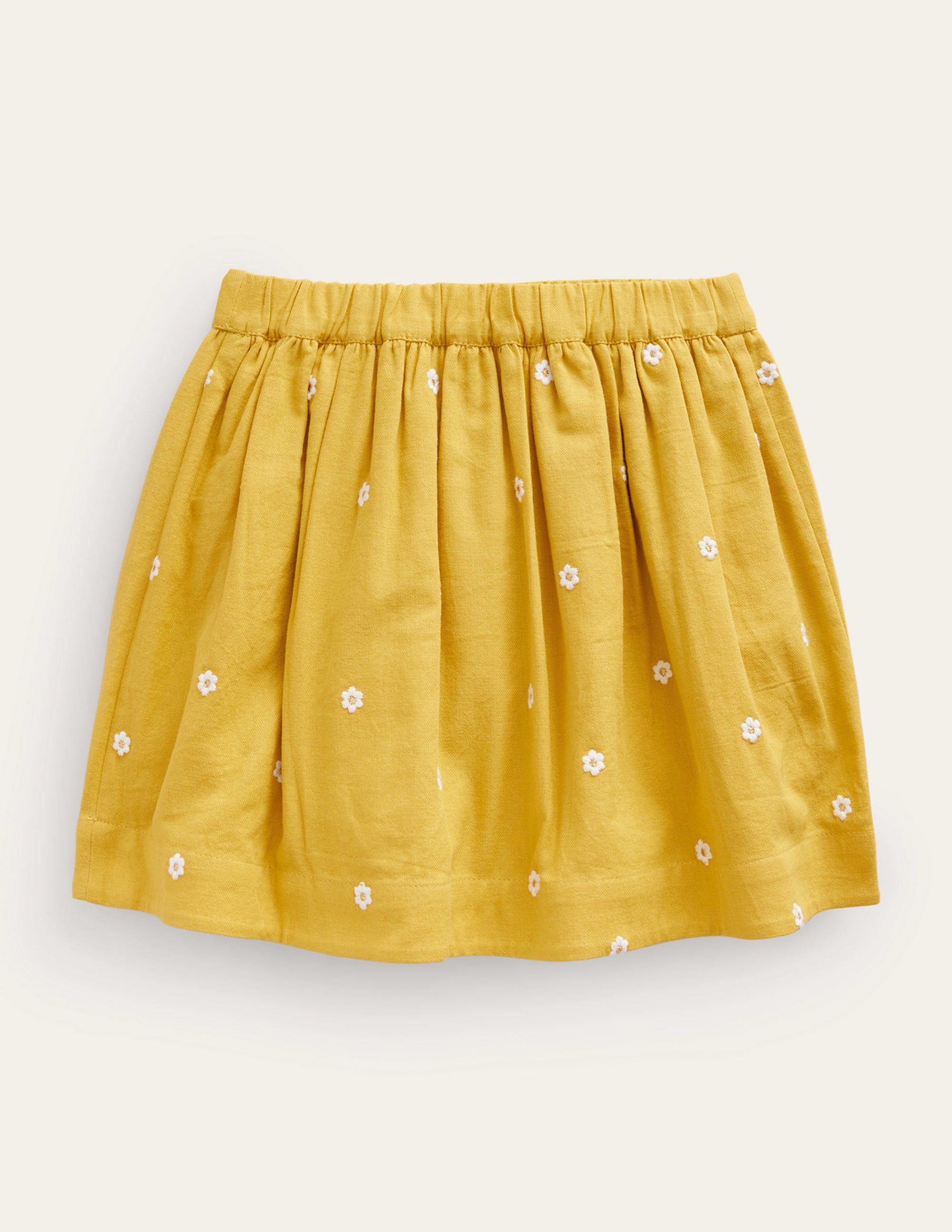 Embroidered Twirly Skirt-Honeycomb Yellow Daisy - Image 2