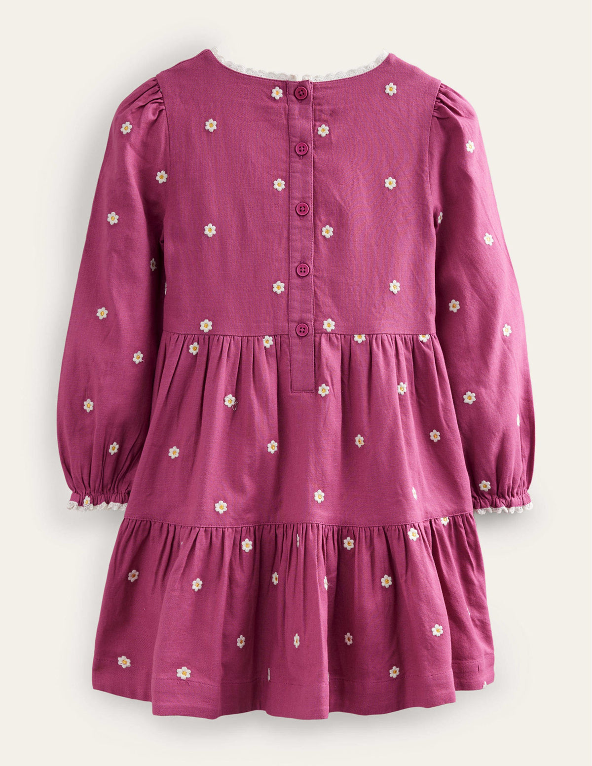 Embroidered twirly Dress-Teacup Pink Daisy - Image 2