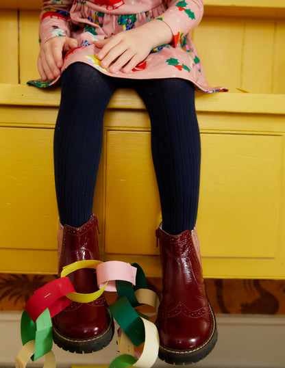 Ribbed Tights-French Navy-4