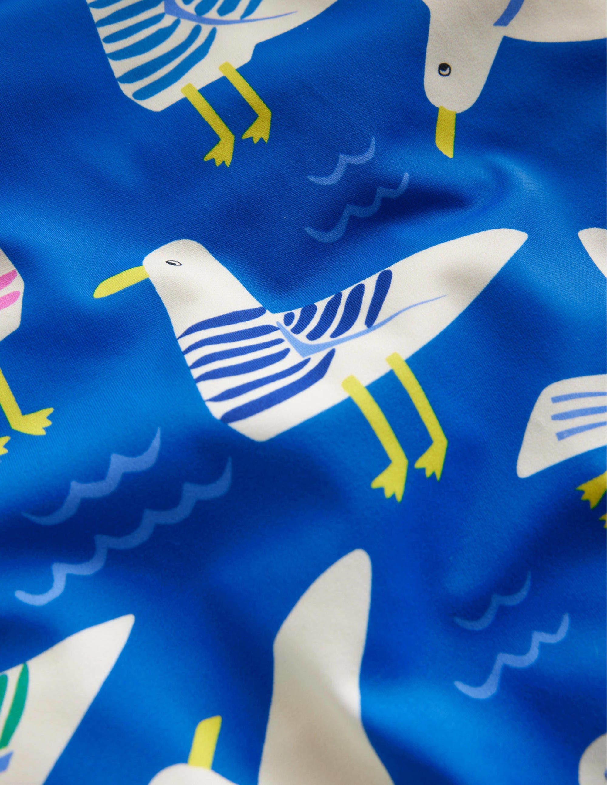 Cross-back Printed Swimsuit-Directoire Blue Seagulls - Image 3