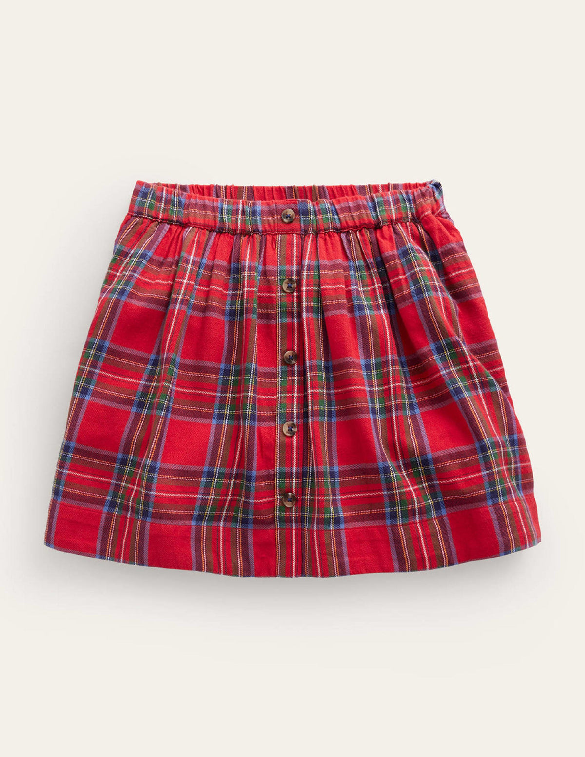 Pull On Twirly Skirt-Red / Blue Check-1