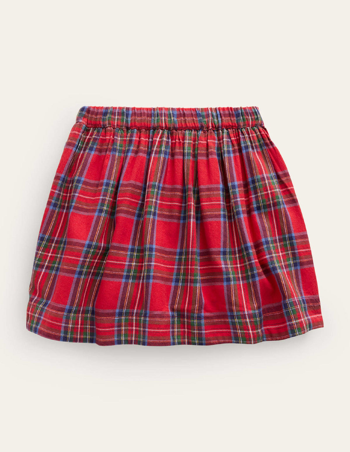 Pull On Twirly Skirt-Red / Blue Check-2
