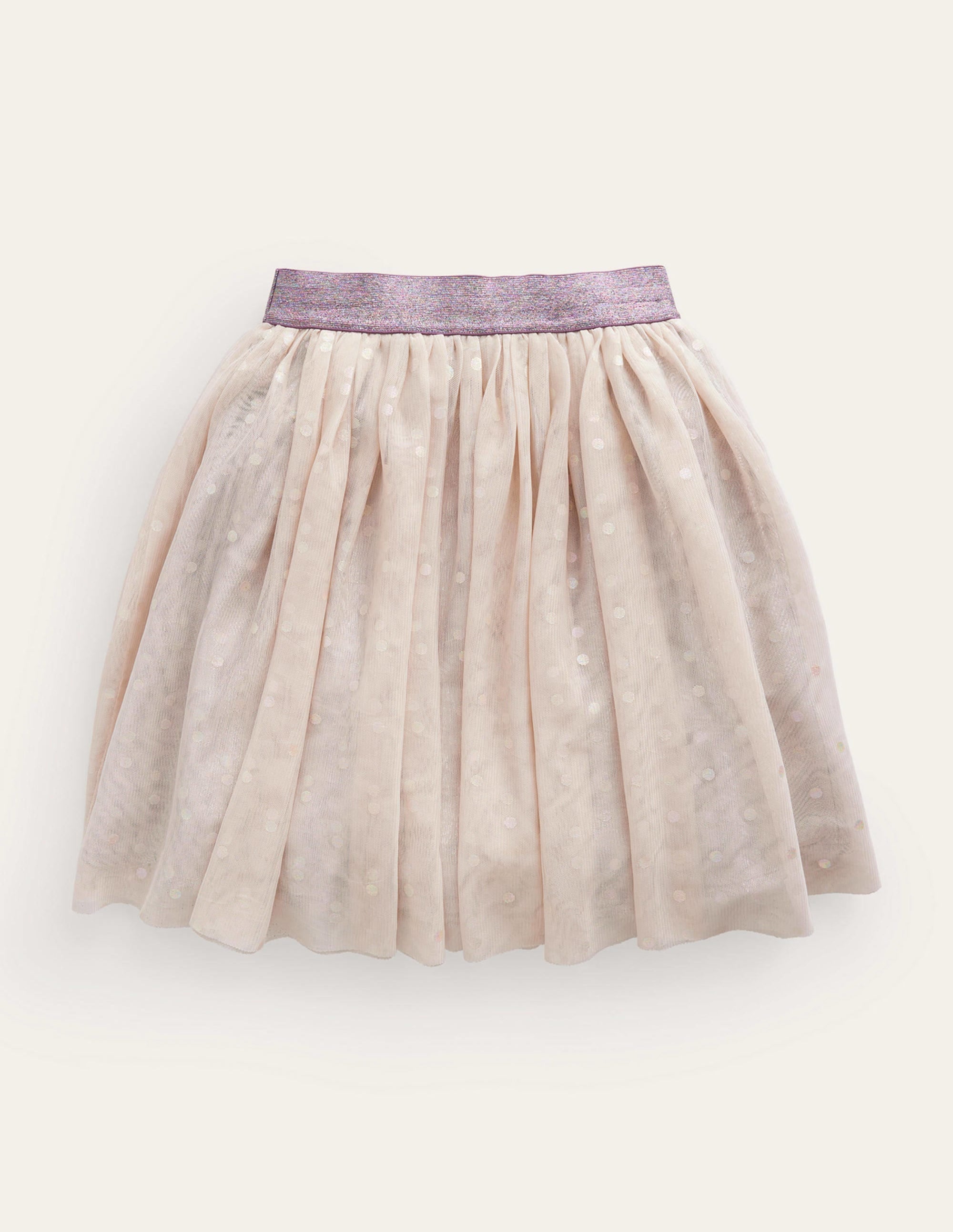 Foil Spot Tulle Midi Skirt-Mountain Heather - Image 2