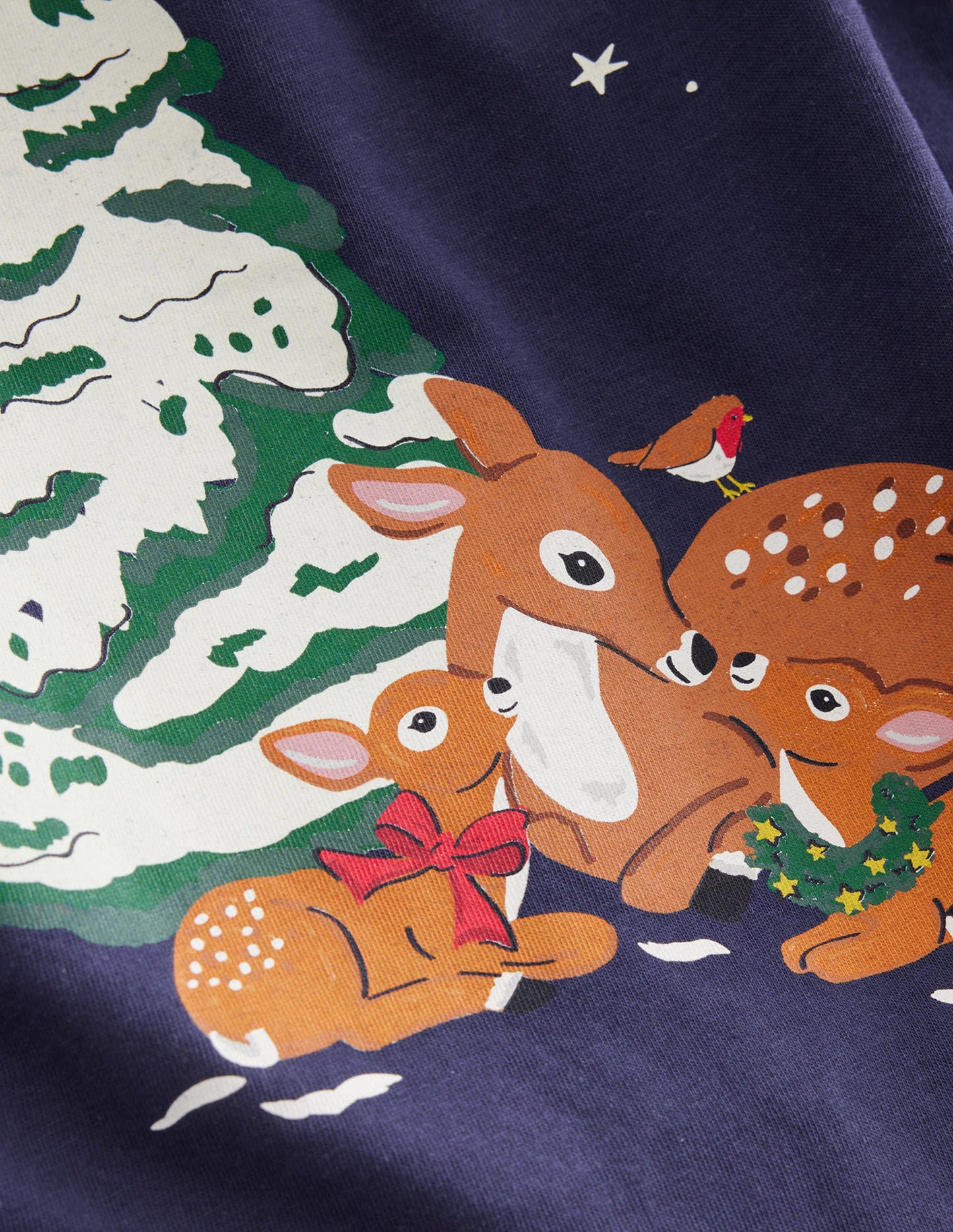 Metallic Logo T-shirt-French Navy Deer