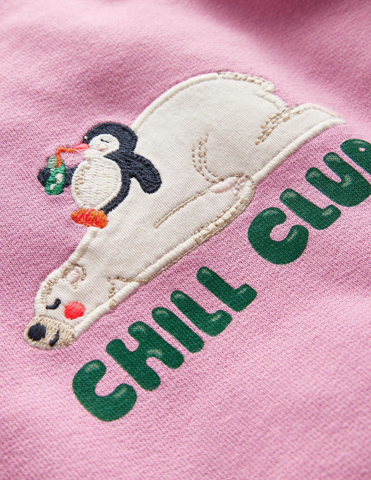 Relaxed Logo Sweatshirt-Sherbet Pink Polar Bear - Image 3
