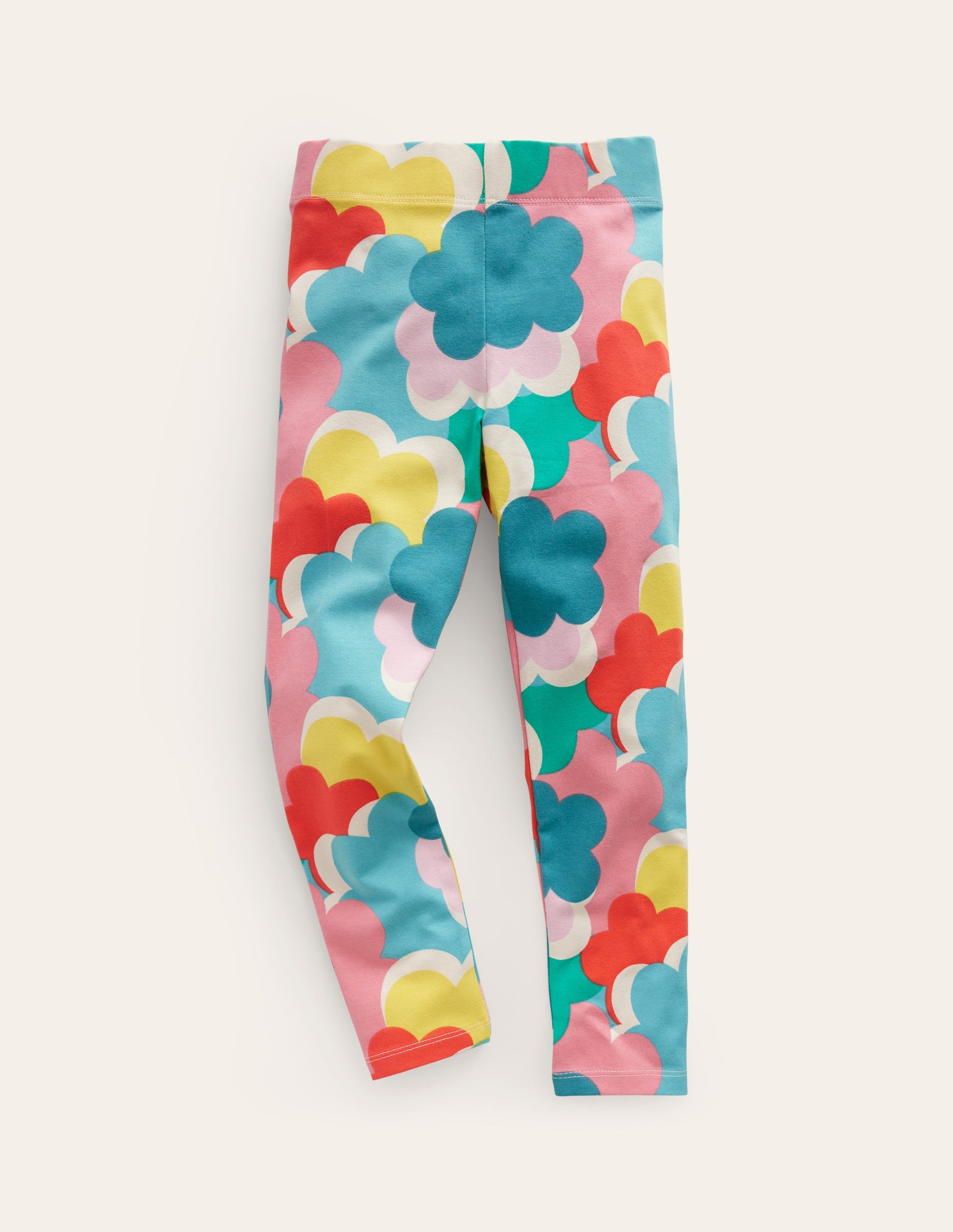 Fun Leggings-Multi Rainbow Clouds-1