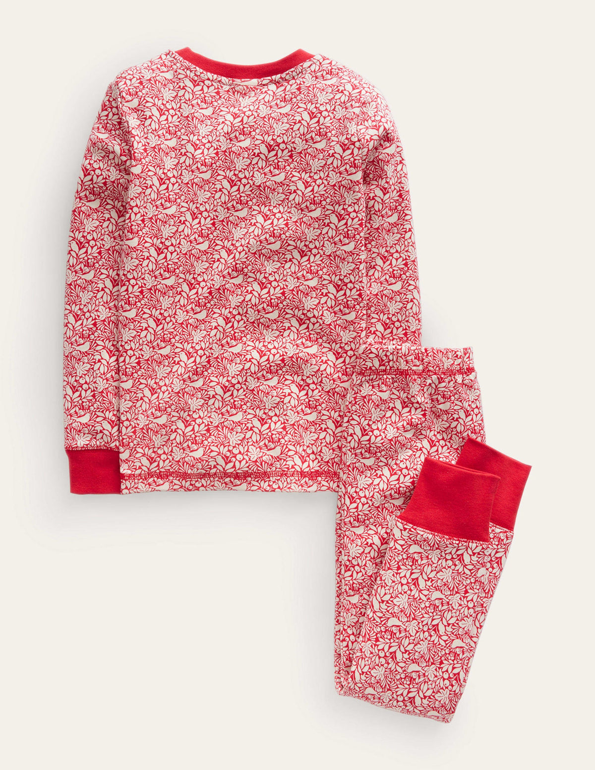 Snug Long John Pyjamas-Rockabilly Red Robins - Image 2