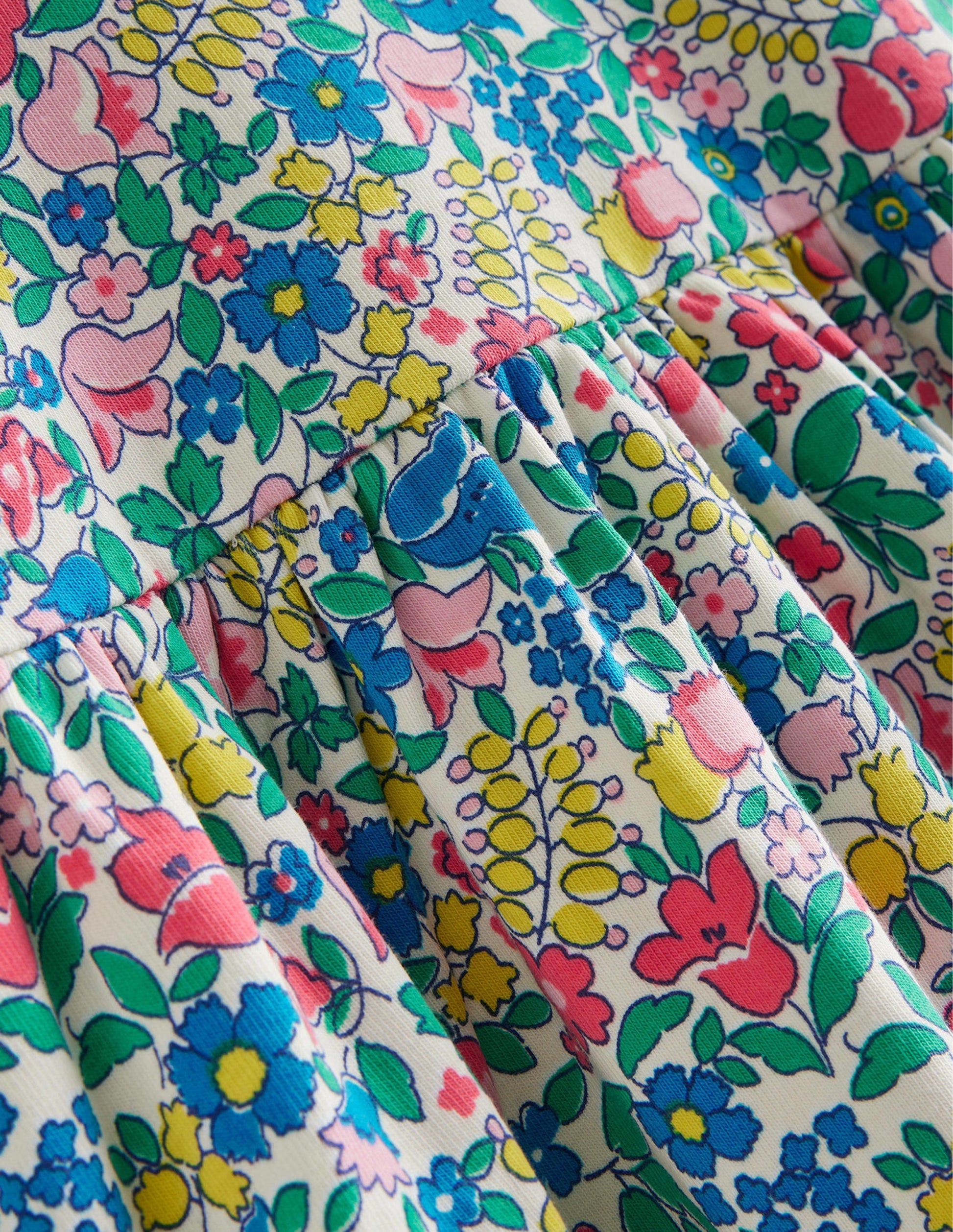 Roll Neck Jersey Dress-Multi Flowerbed-3