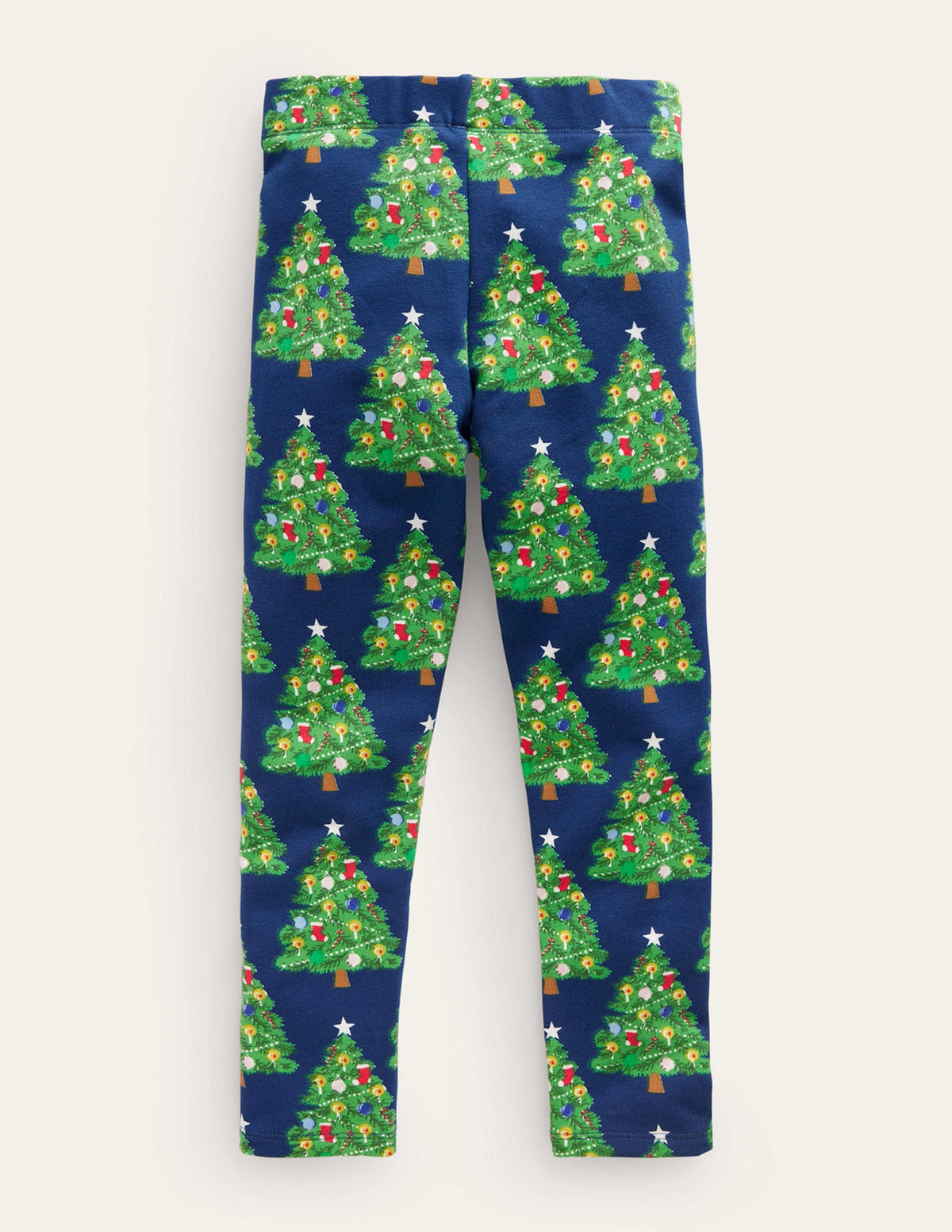 Fun Cosy Leggings-College Navy Christmas Trees - Image 2