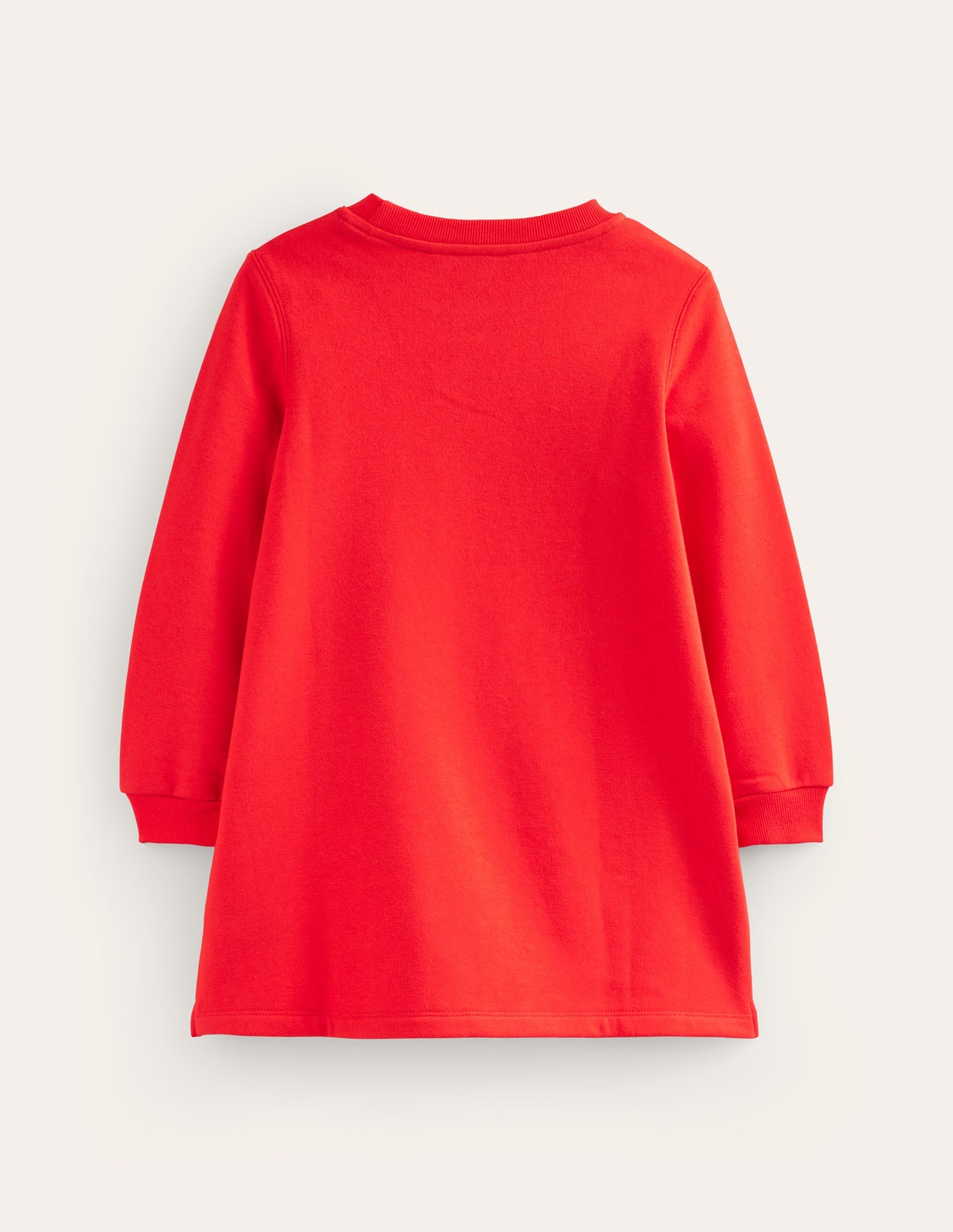 Cosy Appliqué Sweatshirt Dress-Brilliant Red Christmas Tree - Image 2