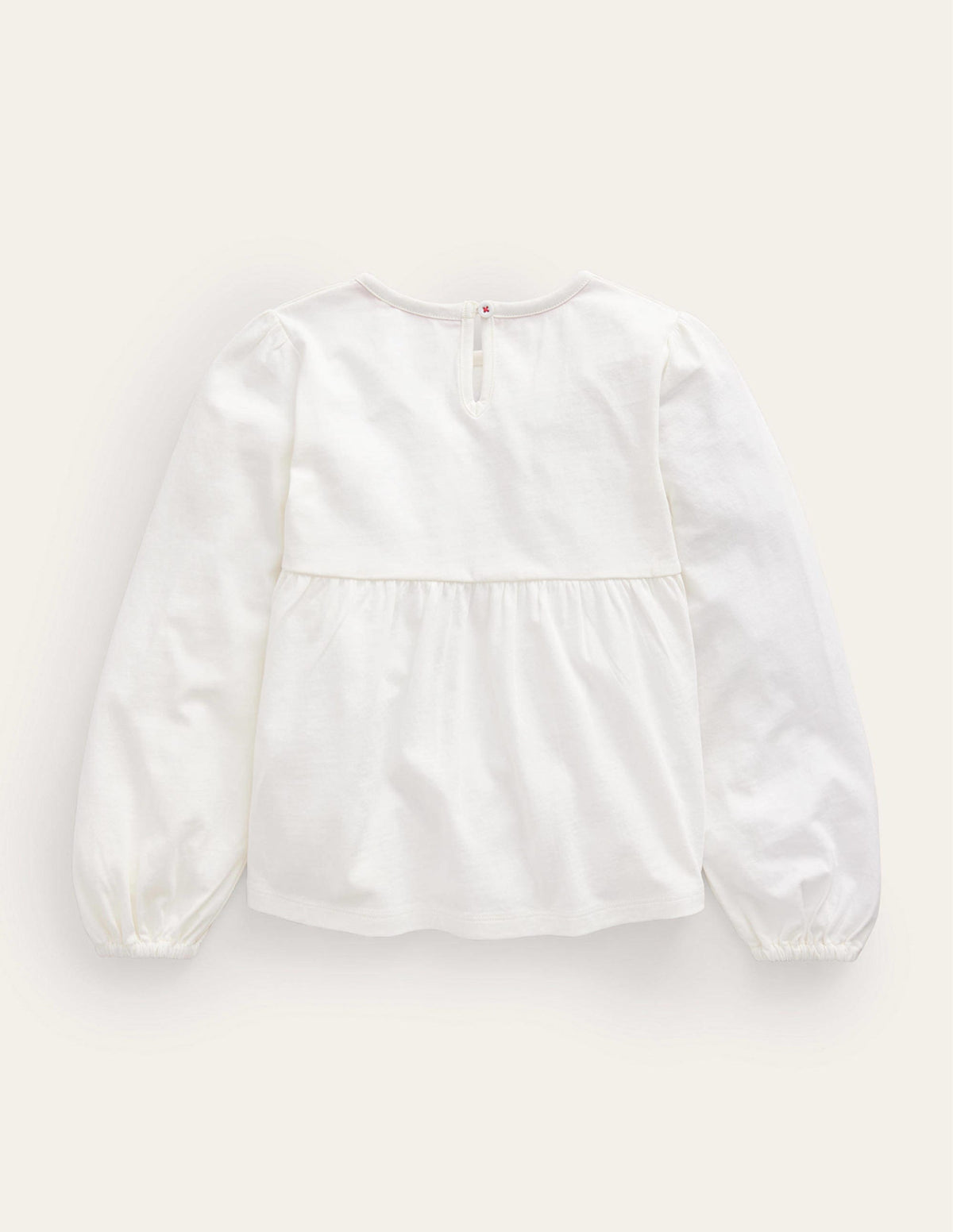 Embroidered Jersey Top-Ivory Festive-2