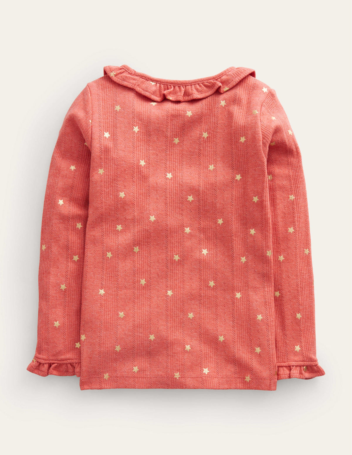Ruffle Sparkle Pointelle-Peppadew Gold Star - Image 2