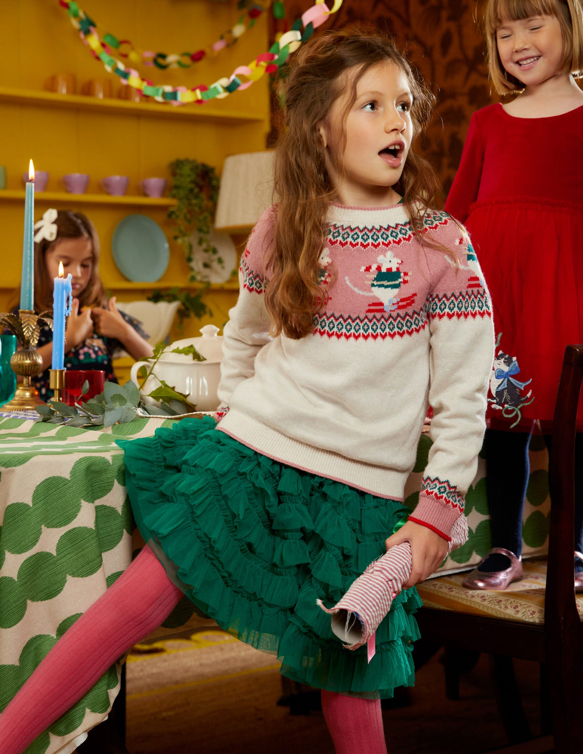 Ruffle Tulle Skirt-Veridian Green-4