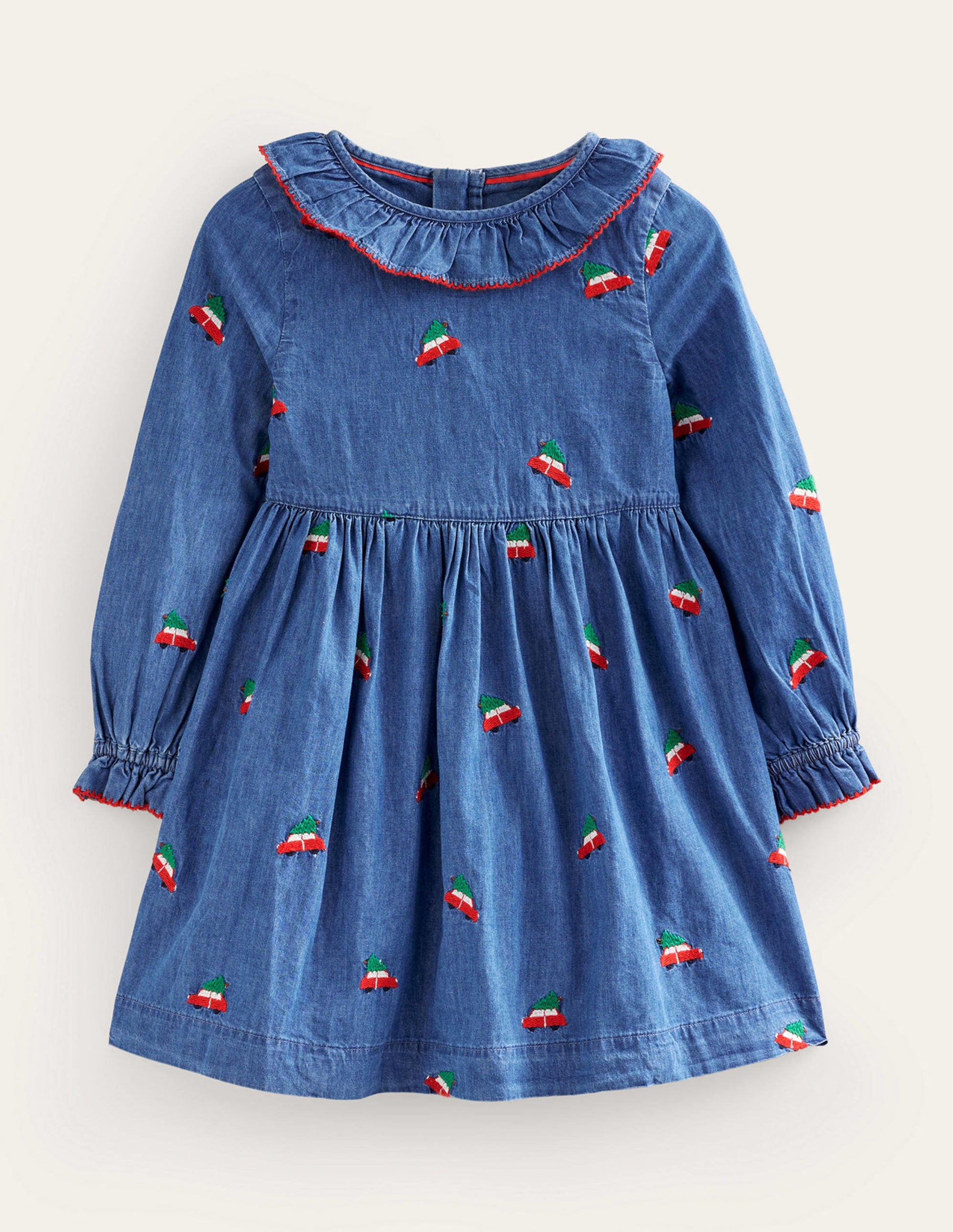 Embroidered Festive Dress-Festive Car Embroidery-1
