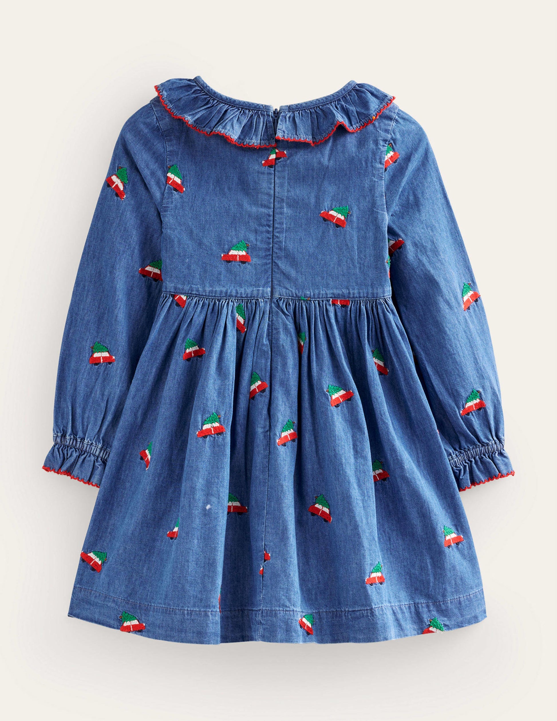 Embroidered Festive Dress-Festive Car Embroidery-2