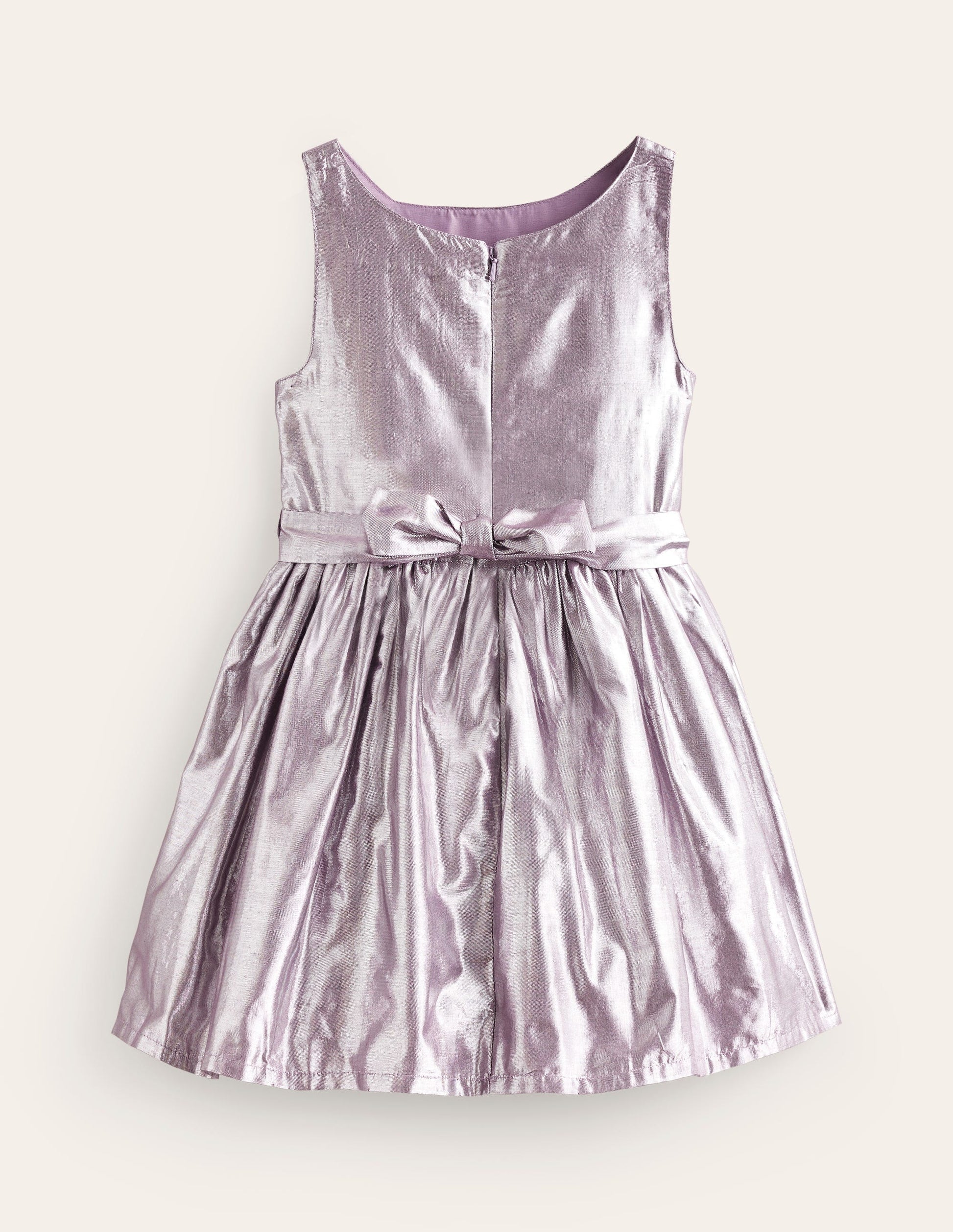 Metallic Spot Tulle Dress-Mountain Heather Silver-2