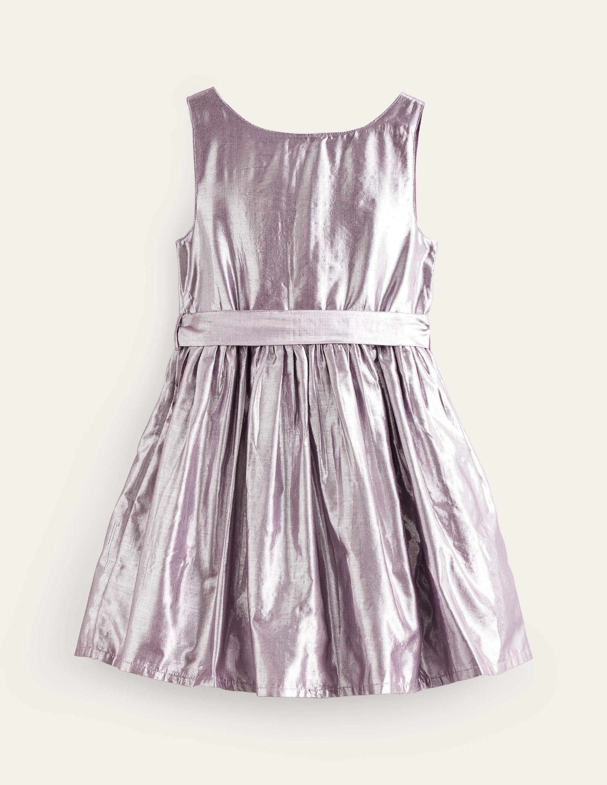 Metallic Spot Tulle Dress-Mountain Heather Silver-1