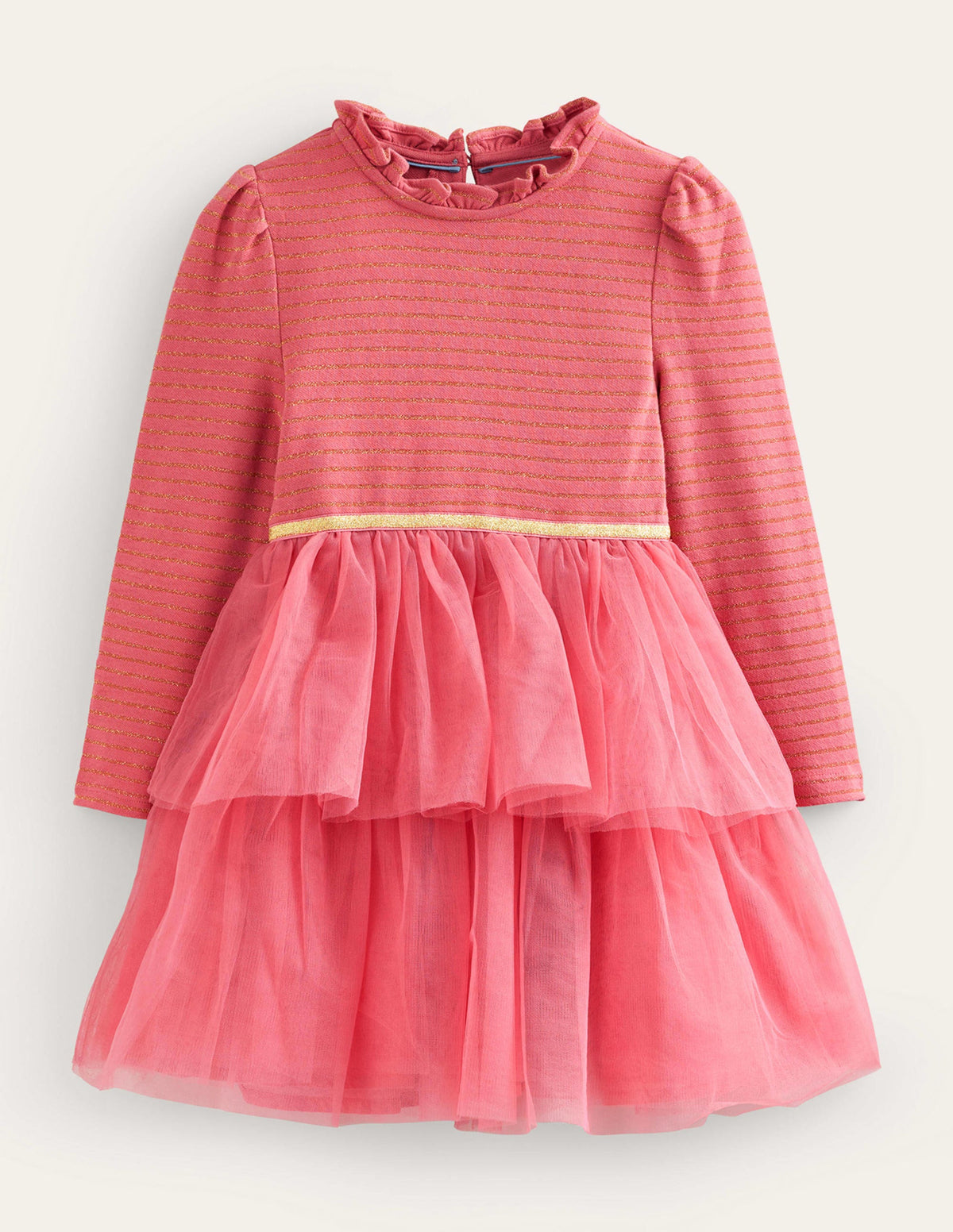 Jersey Tulle Mix Dress-Blush Pink - Image 1