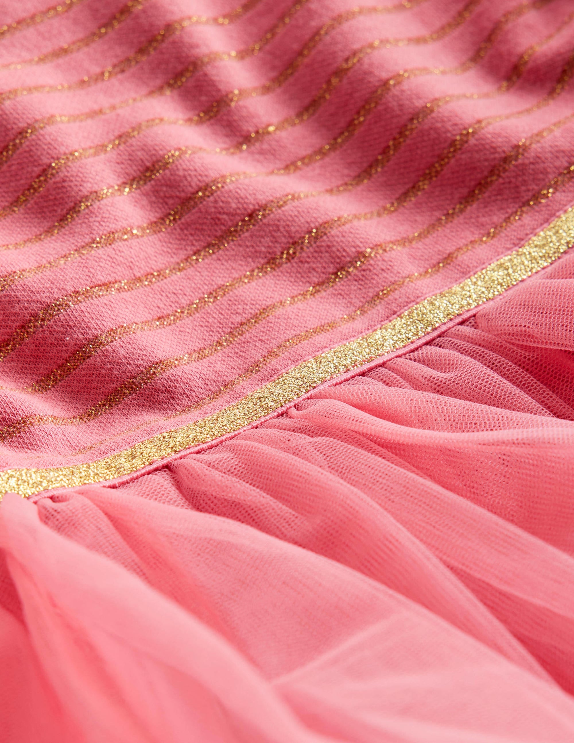 Jersey Tulle Mix Dress-Blush Pink - Image 3
