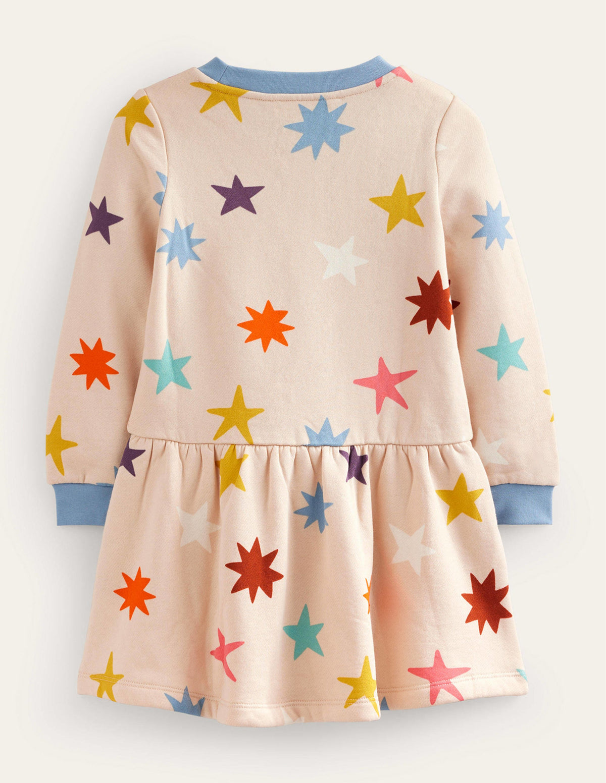 Cosy Printed Sweatshirt Dress-Sandpiper Multi Star-2