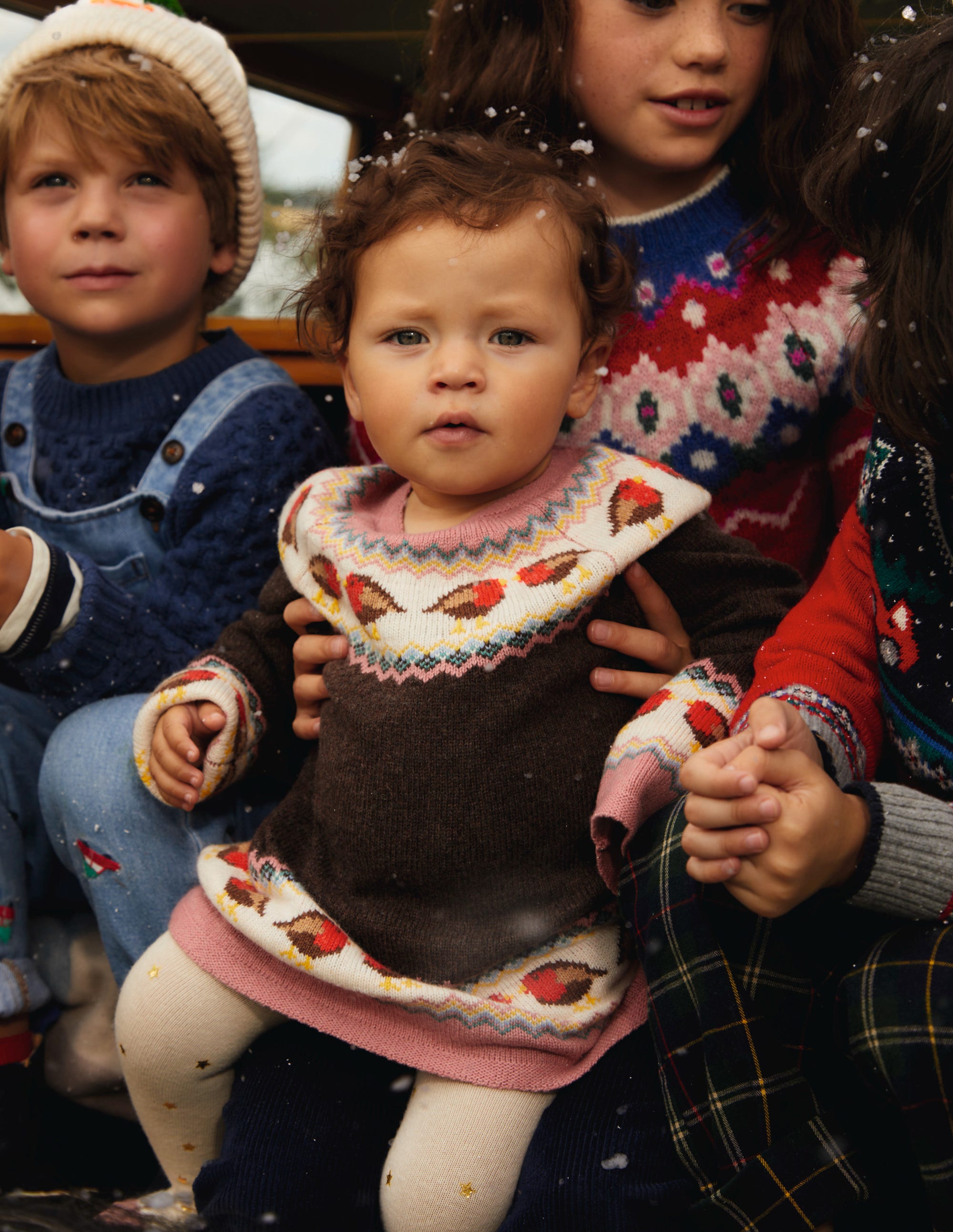 Swing Fair Isle Jumper-Charcoal Grey Robins - Image 5