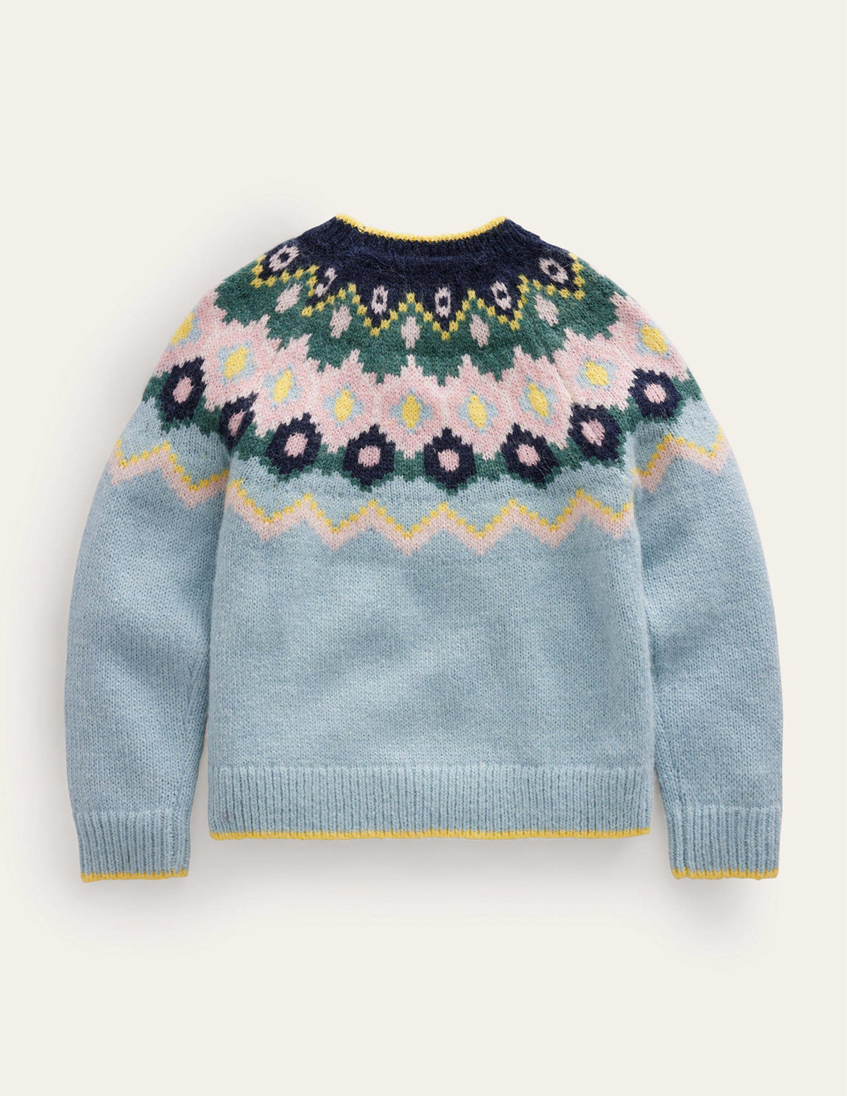Cosy Fair Isle Jumper-Dusk Blue - Image 2