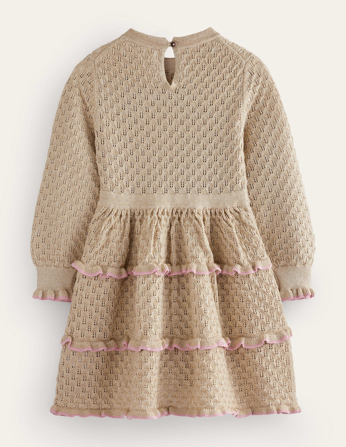 Sparkle Knitted Dress-Gold - Image 2