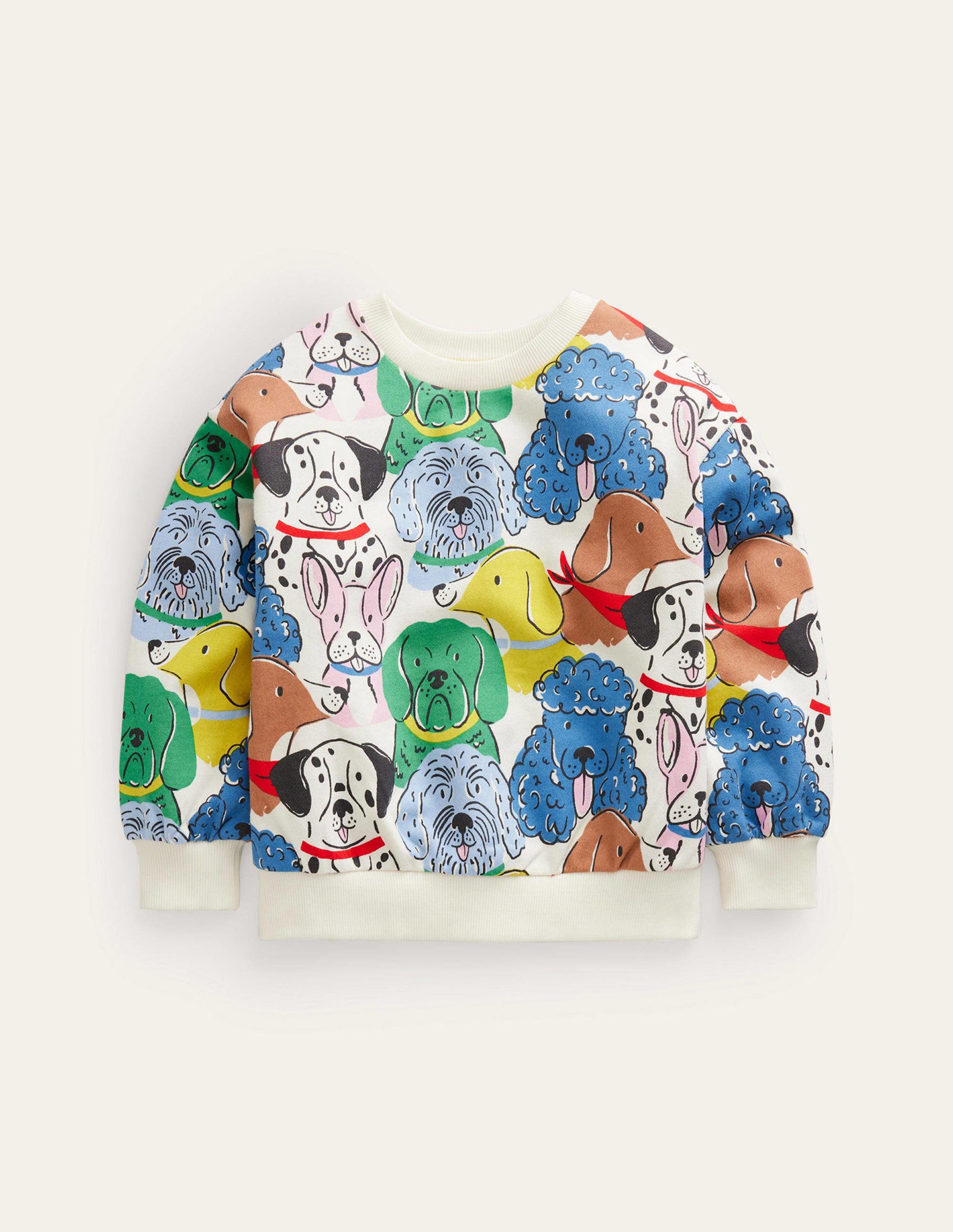Printed Relaxed Sweatshirt-Multi Dogs-3