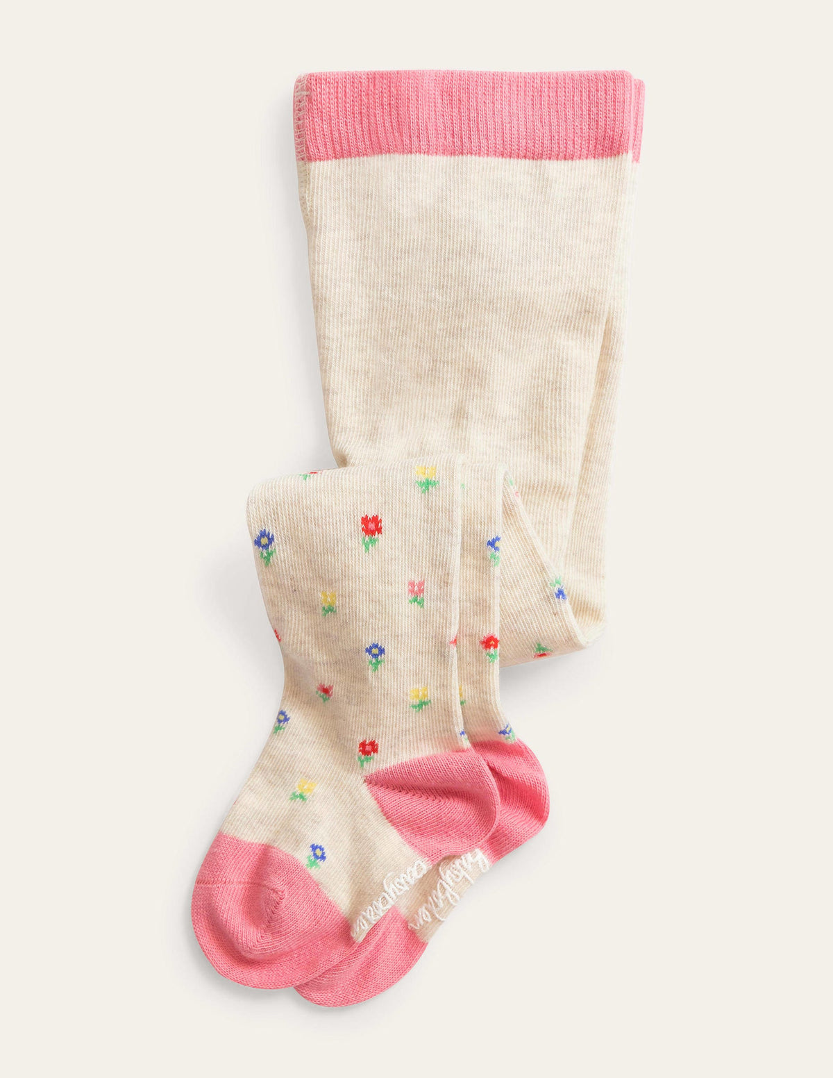 Everyday Tights-Ivory Floral-1