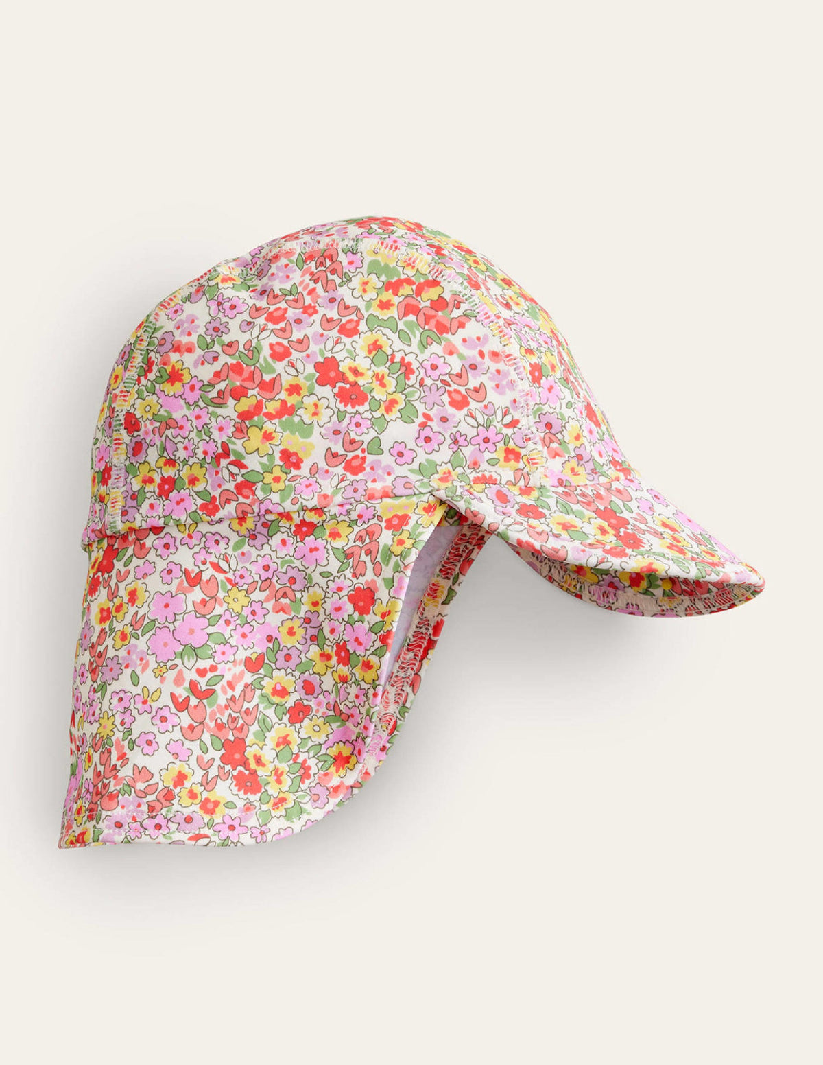 Printed Sun-Safe Swim Hat-Multi Spring Time Floral-1