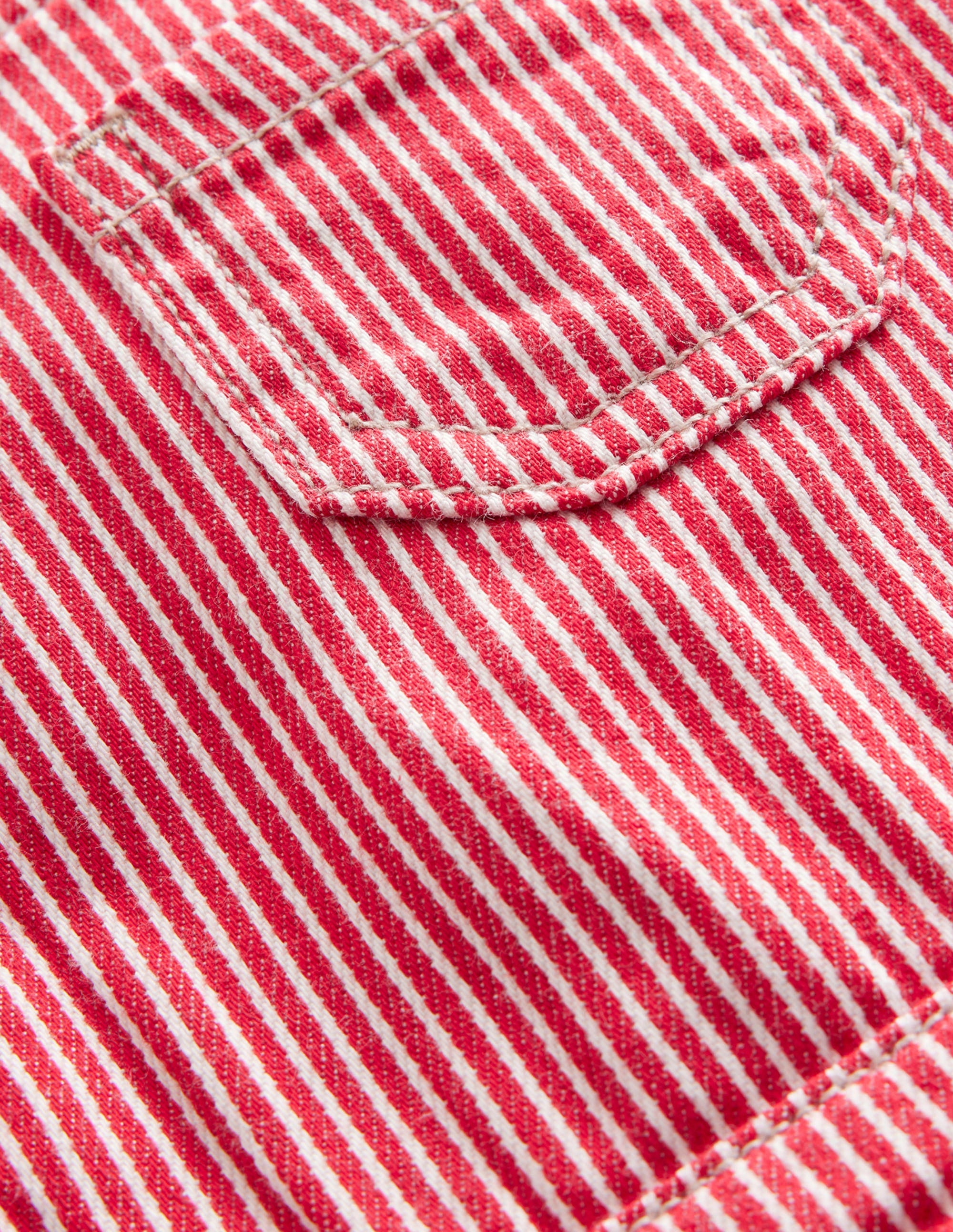 Patch Pocket Dungarees-Rockabilly Red Ticking - Image 3