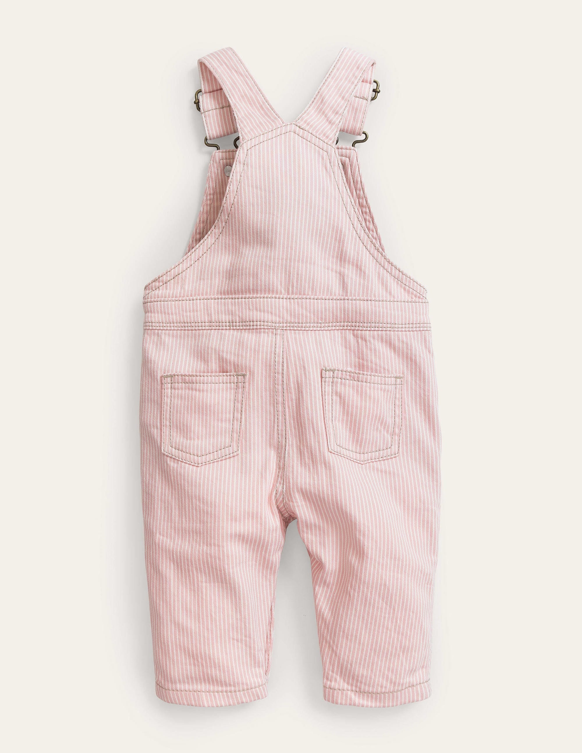 Patch Pocket Dungarees-Boto Pink Ticking - Image 2