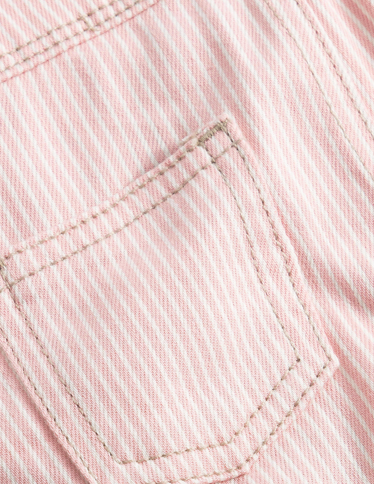Patch Pocket Dungarees-Boto Pink Ticking-3