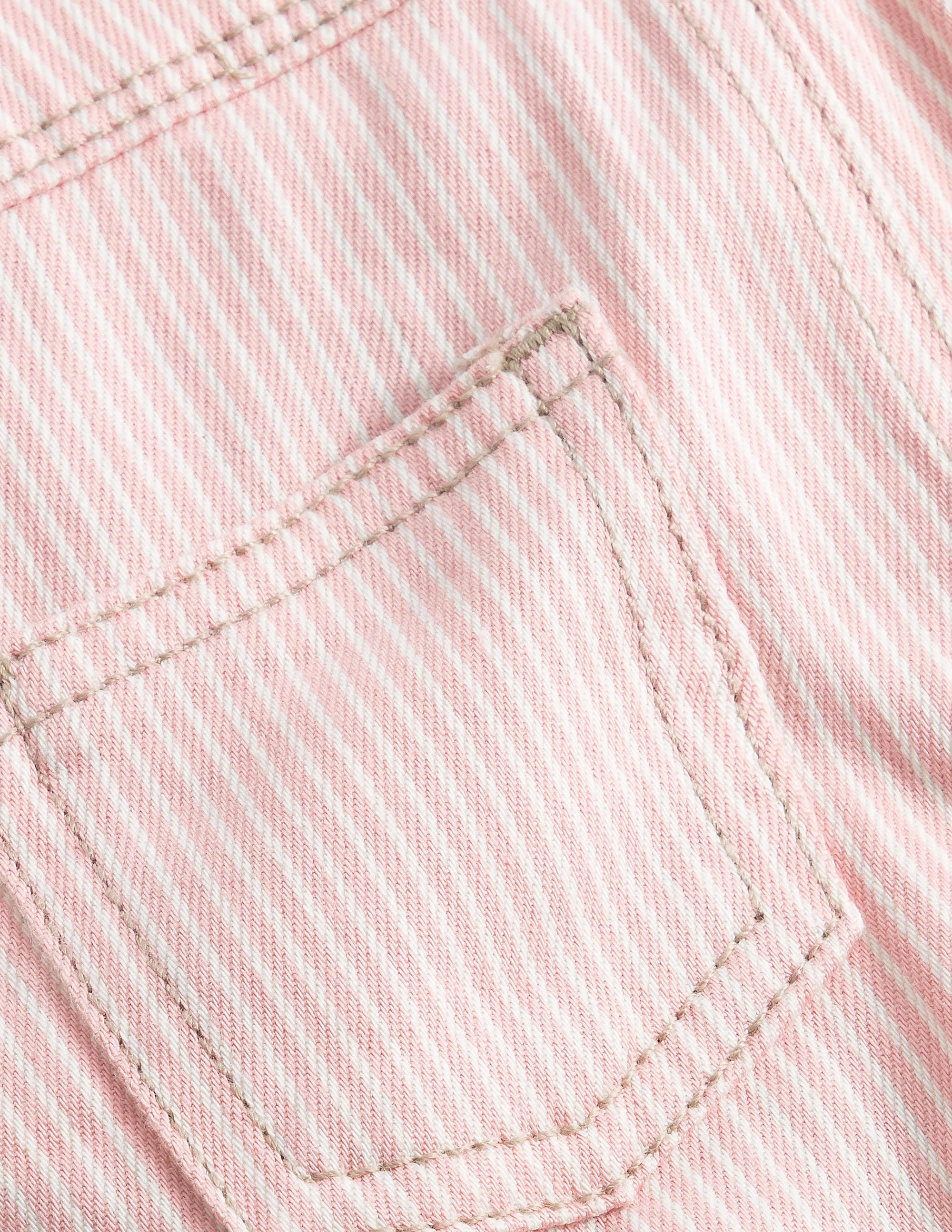 Patch Pocket Dungarees-Boto Pink Ticking - Image 3