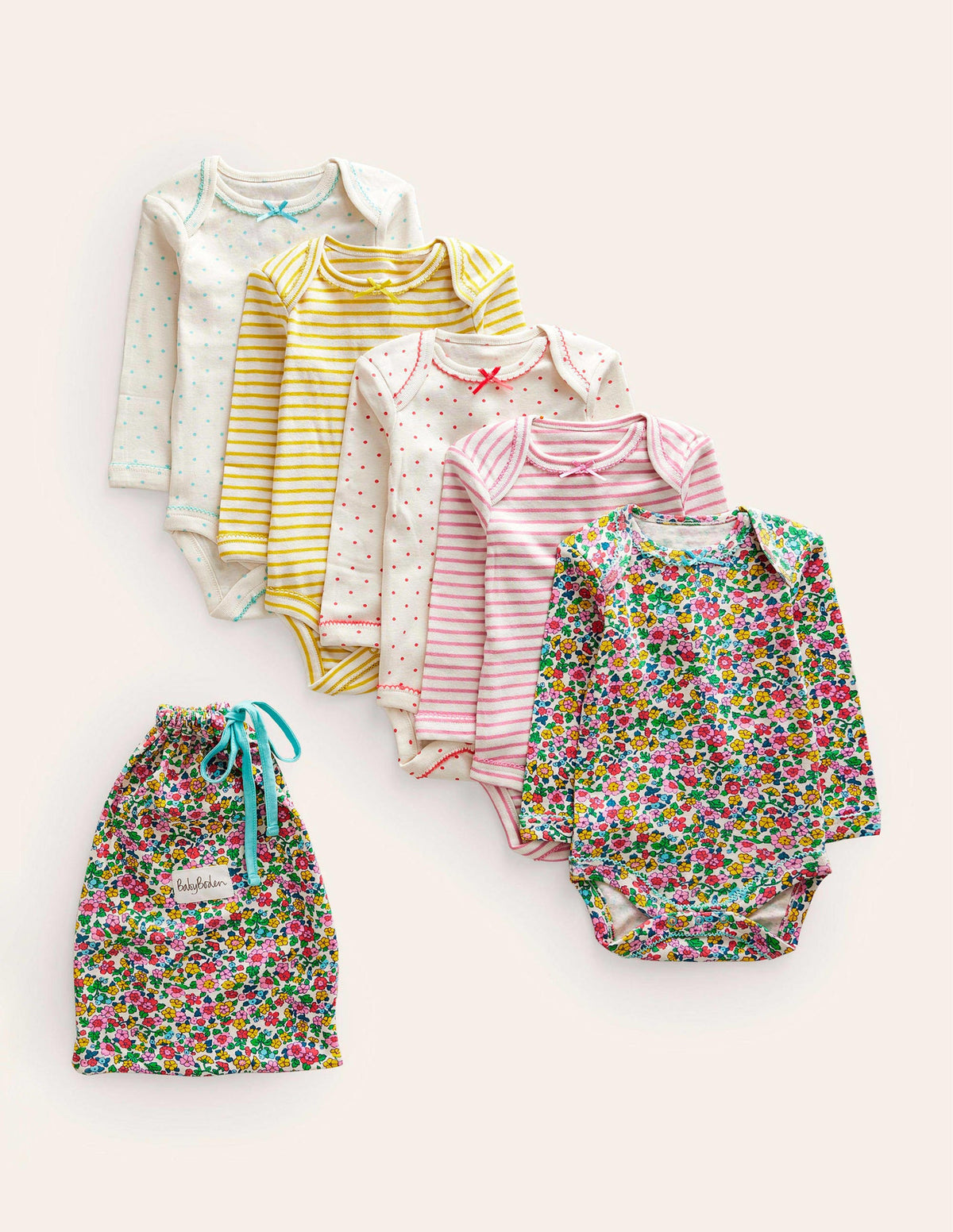 Floral 5 Pack Bodies-Multi Vintage Flowerbed-1