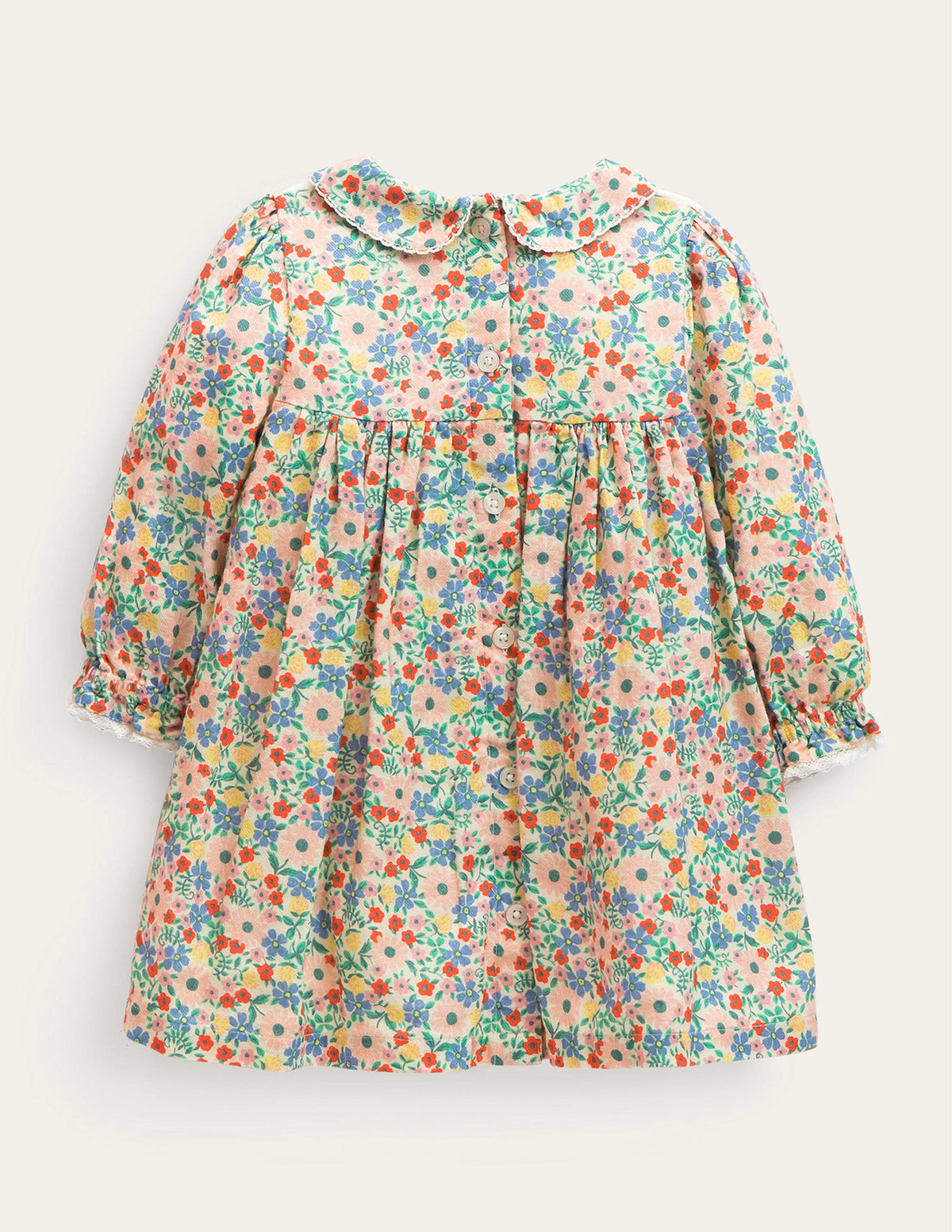 Embroidered Collared Dress-Vanilla Pod Floral-2