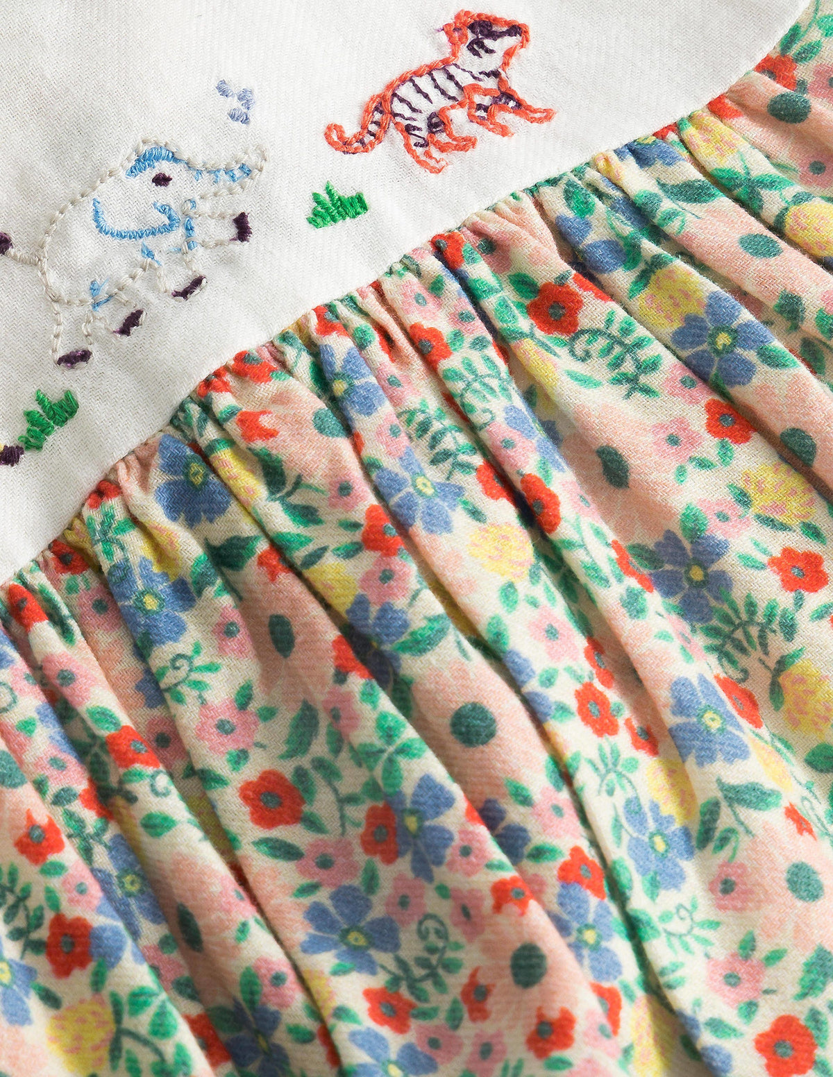 Embroidered Collared Dress-Vanilla Pod Floral - Image 3