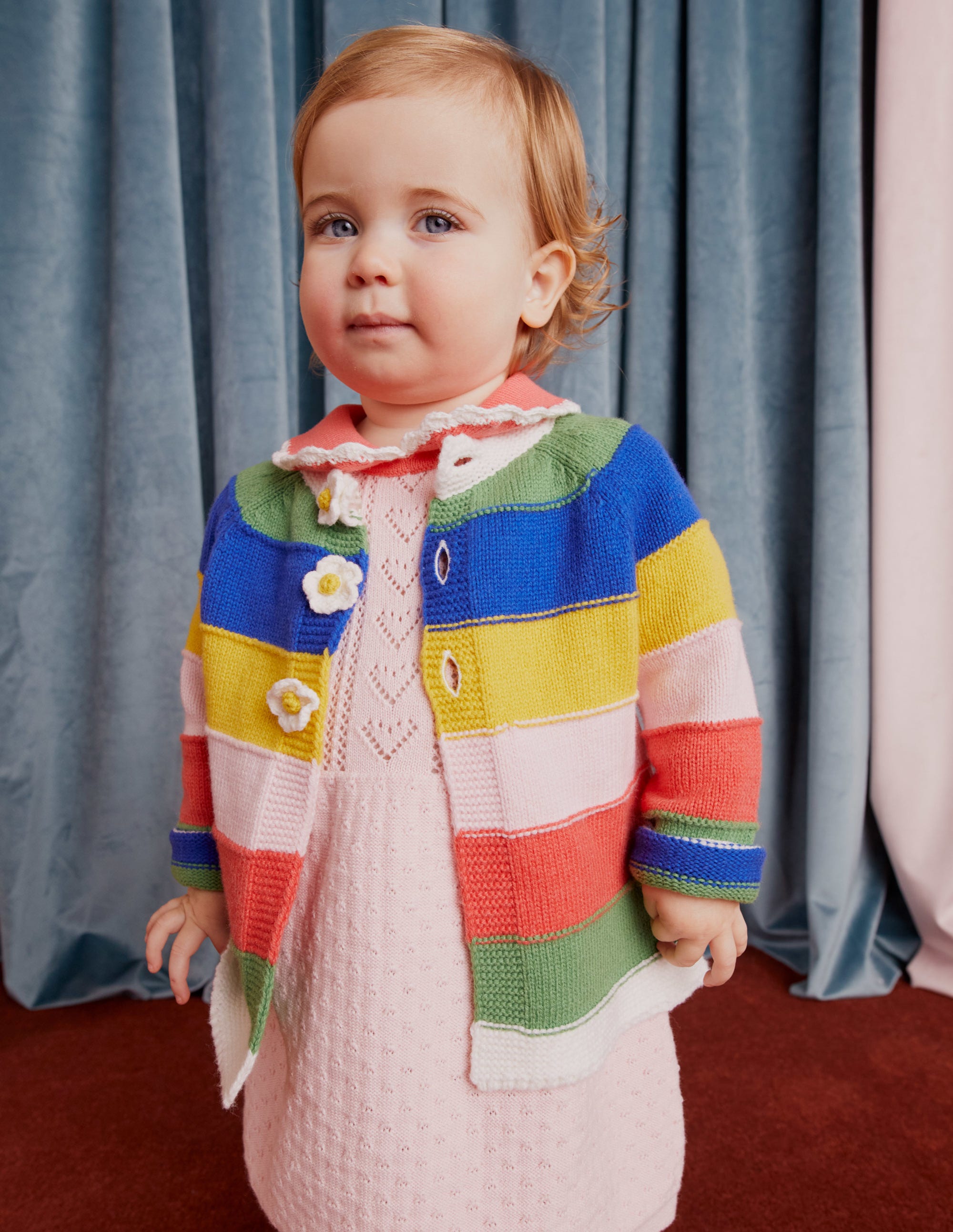 Puff Sleeve Knitted Dress-Boto Pink - Image 4