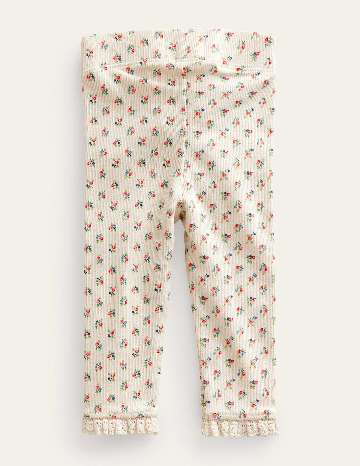 Ribbed Lace Leggings-Vanilla Pod Micro Bud-2