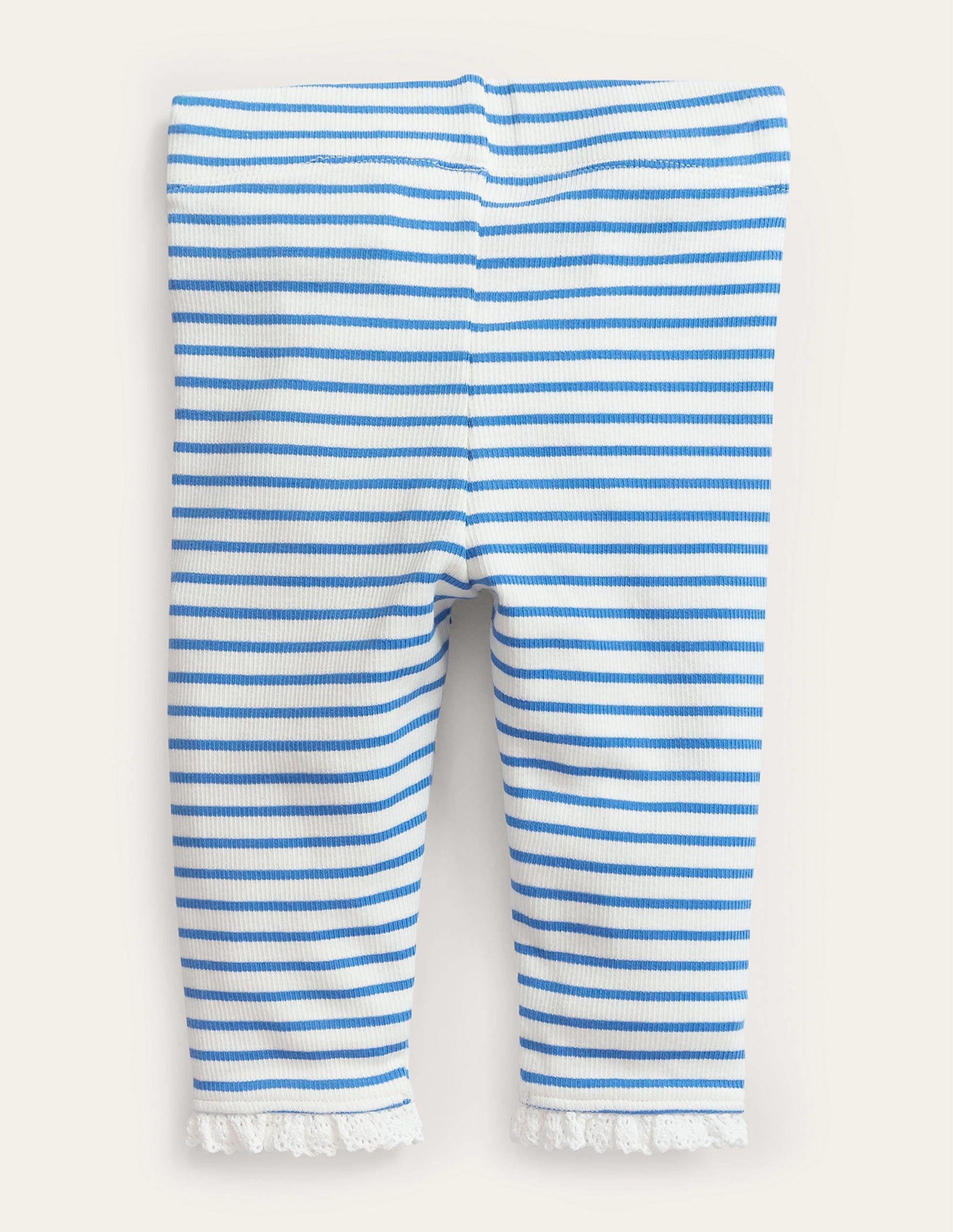 Ribbed Lace Leggings-Ivory/Penzance Blue-2