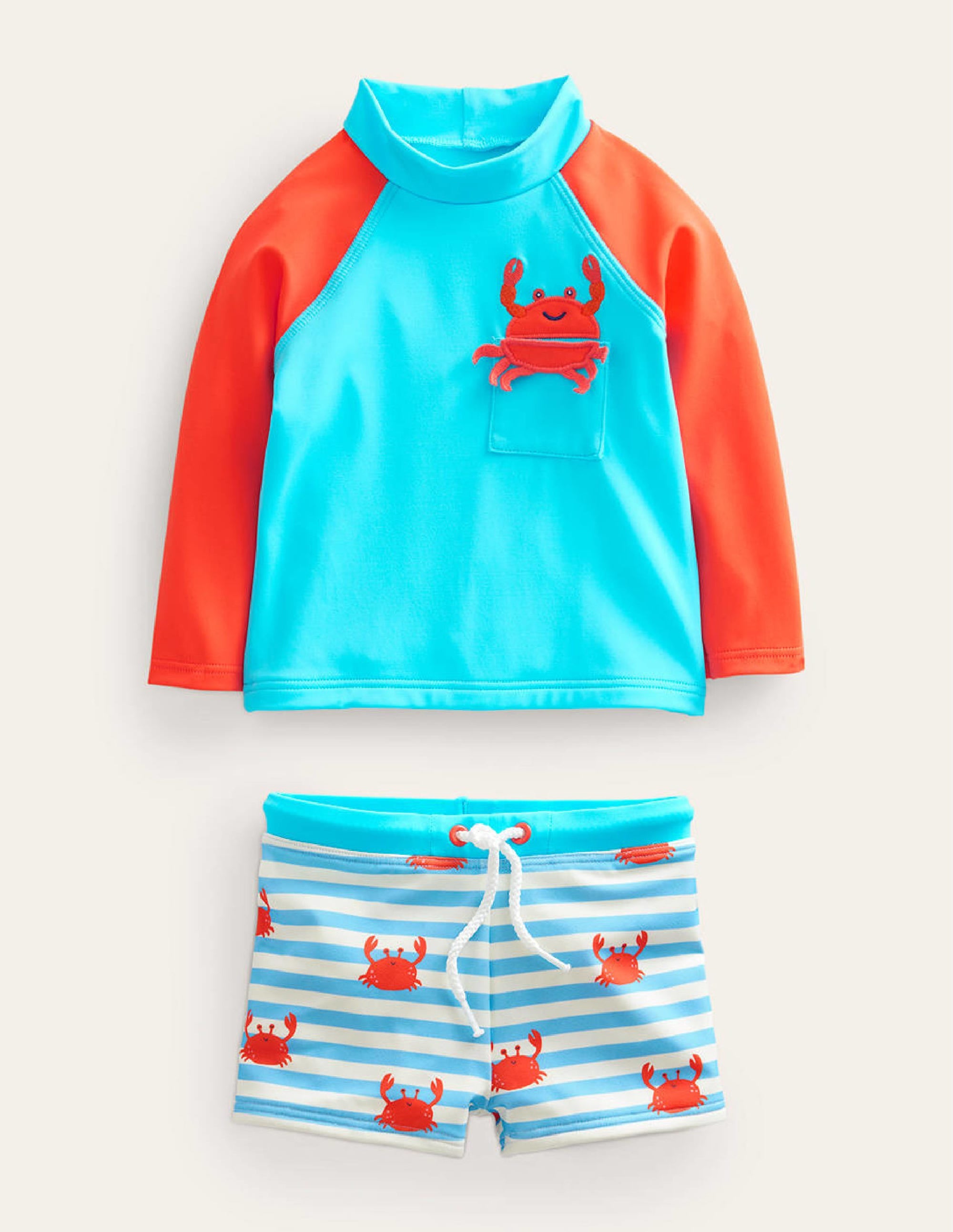 Fun Rash Vest Set-Aqua Crabs - Image 1