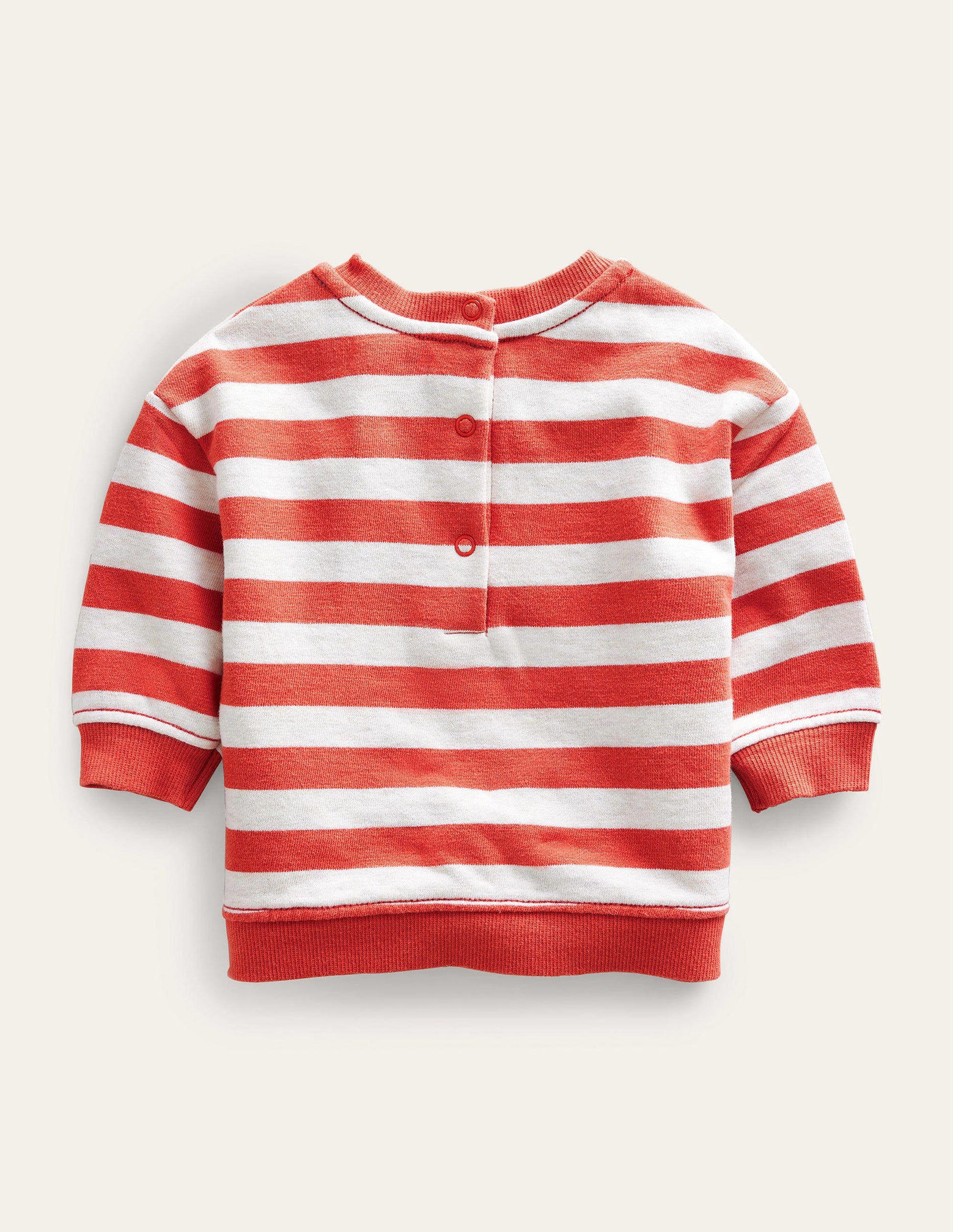 Stripy Sweatshirt-Oatmeal/Red-2