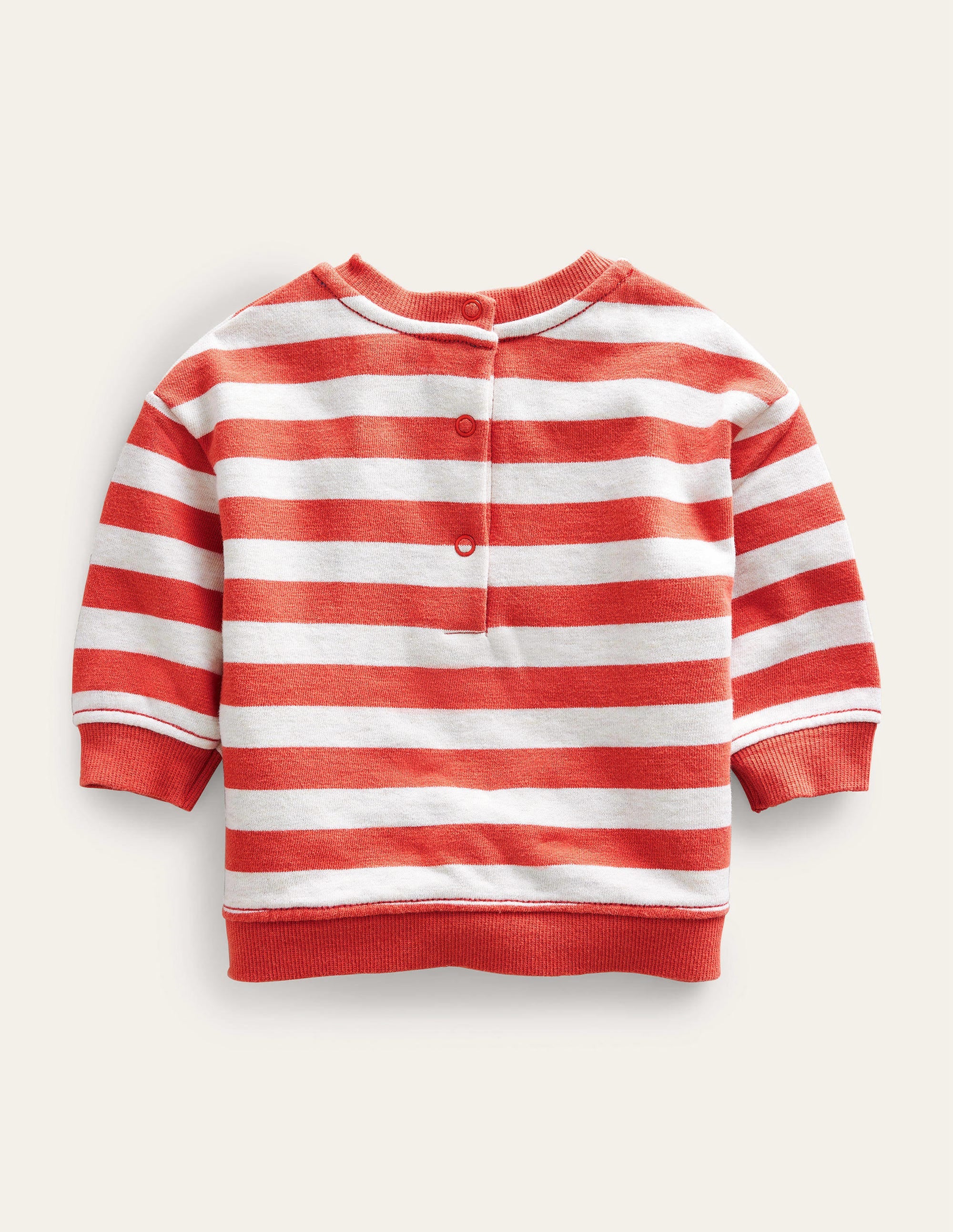 Stripy Sweatshirt-Oatmeal/Red - Image 2