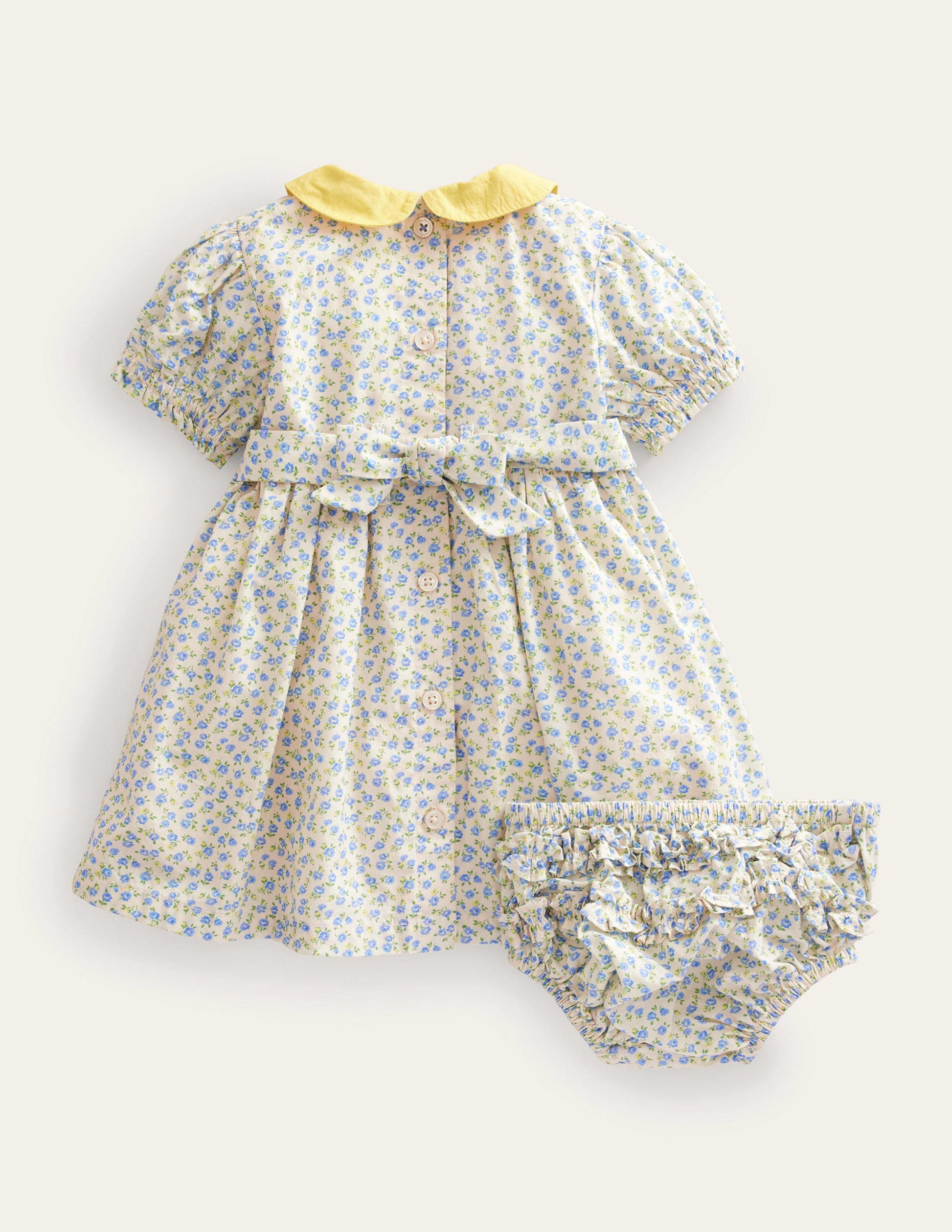 Smocked Nostalgic Dress-Vista Blue Floral-2