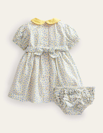 Smocked Nostalgic Dress-Vista Blue Floral-2