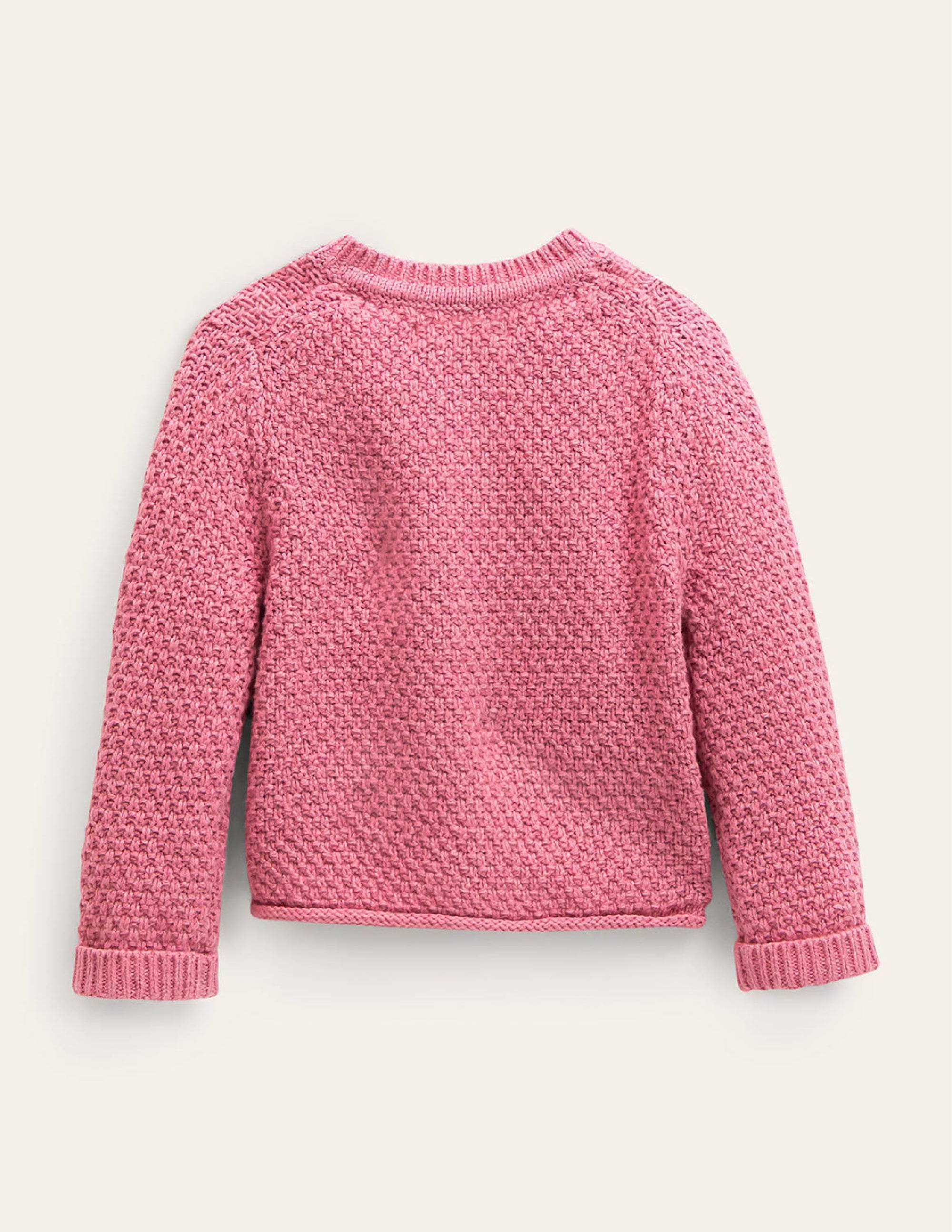 Chunky Textured Cardigan-Almond Blossom Marl - Image 2
